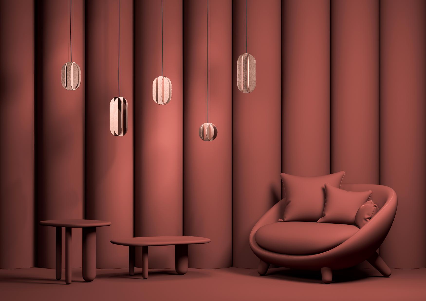 Round Pendant Lamp EL Steel