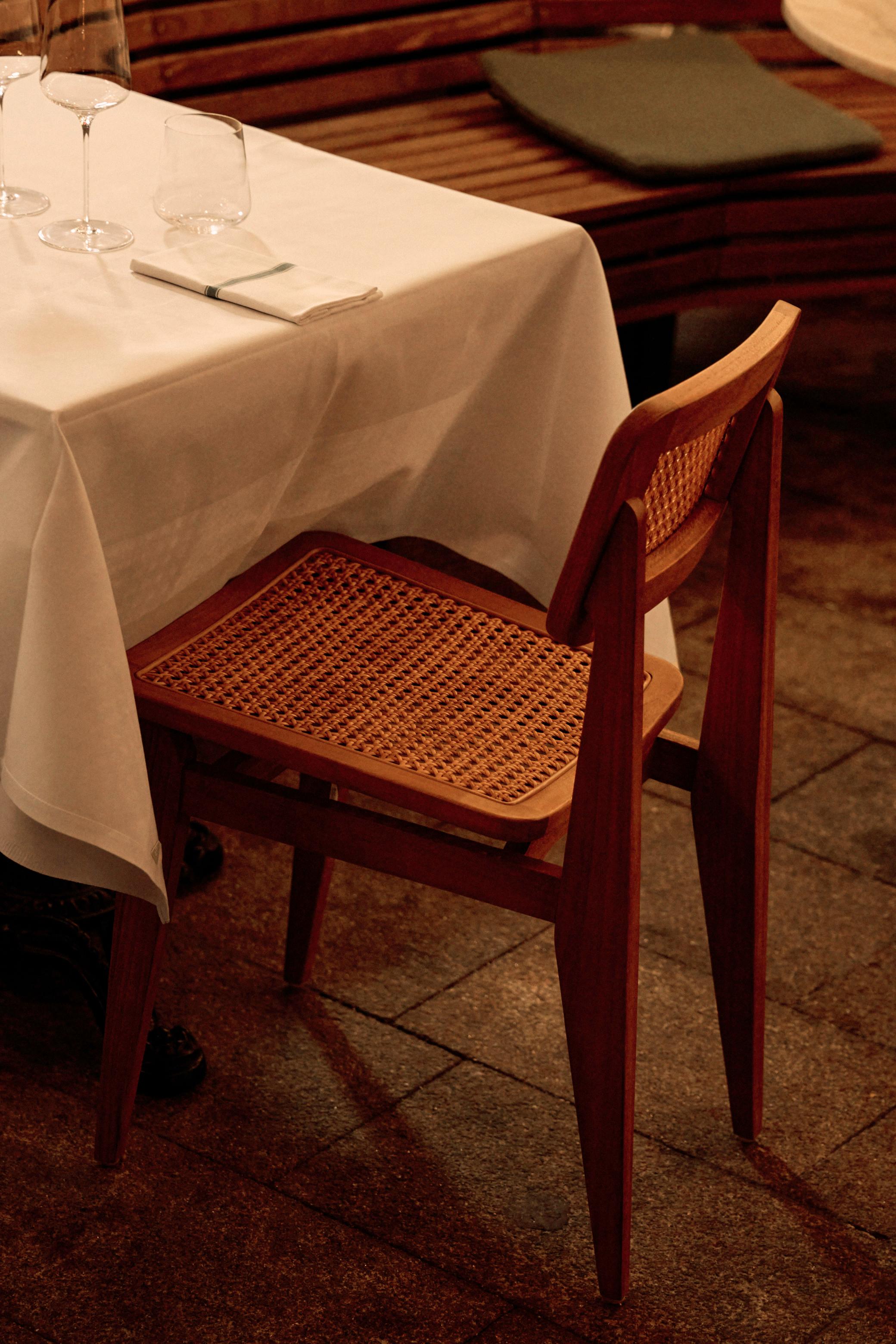 C-CHAIR Garden Chair Teak Wood with Woven Detail