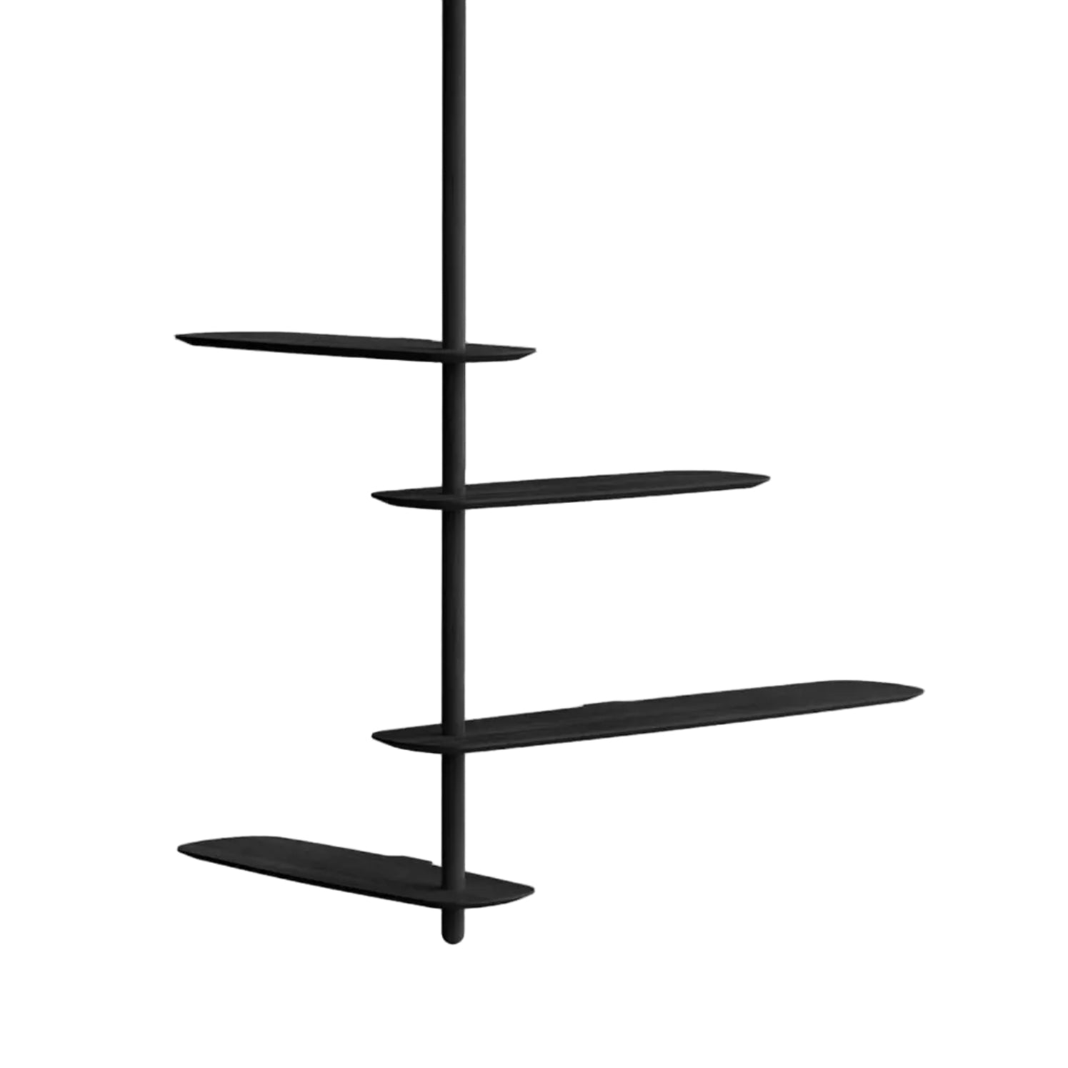 Regał wiszący UNICA - CONFIGURATION 09 czarny fornir jesionowy