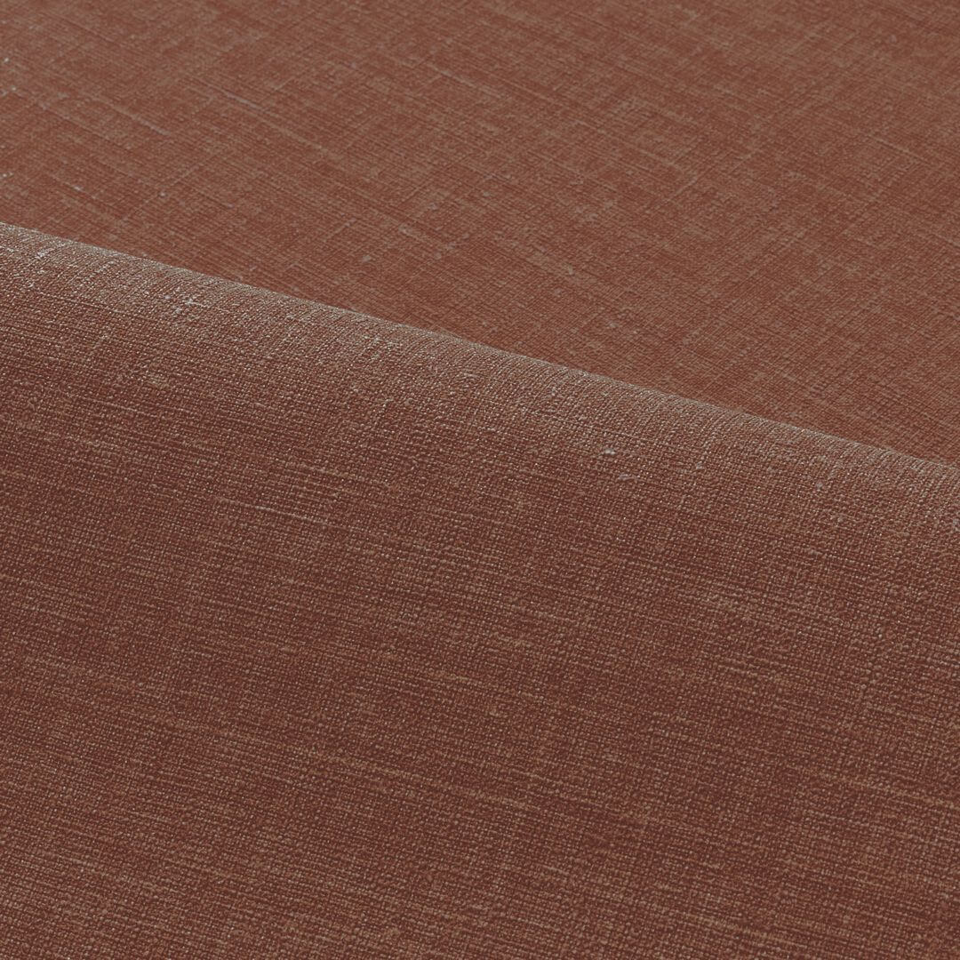 Structural wallpaper resembling linen canvas SHINOK - TERRACOTTA terracotta