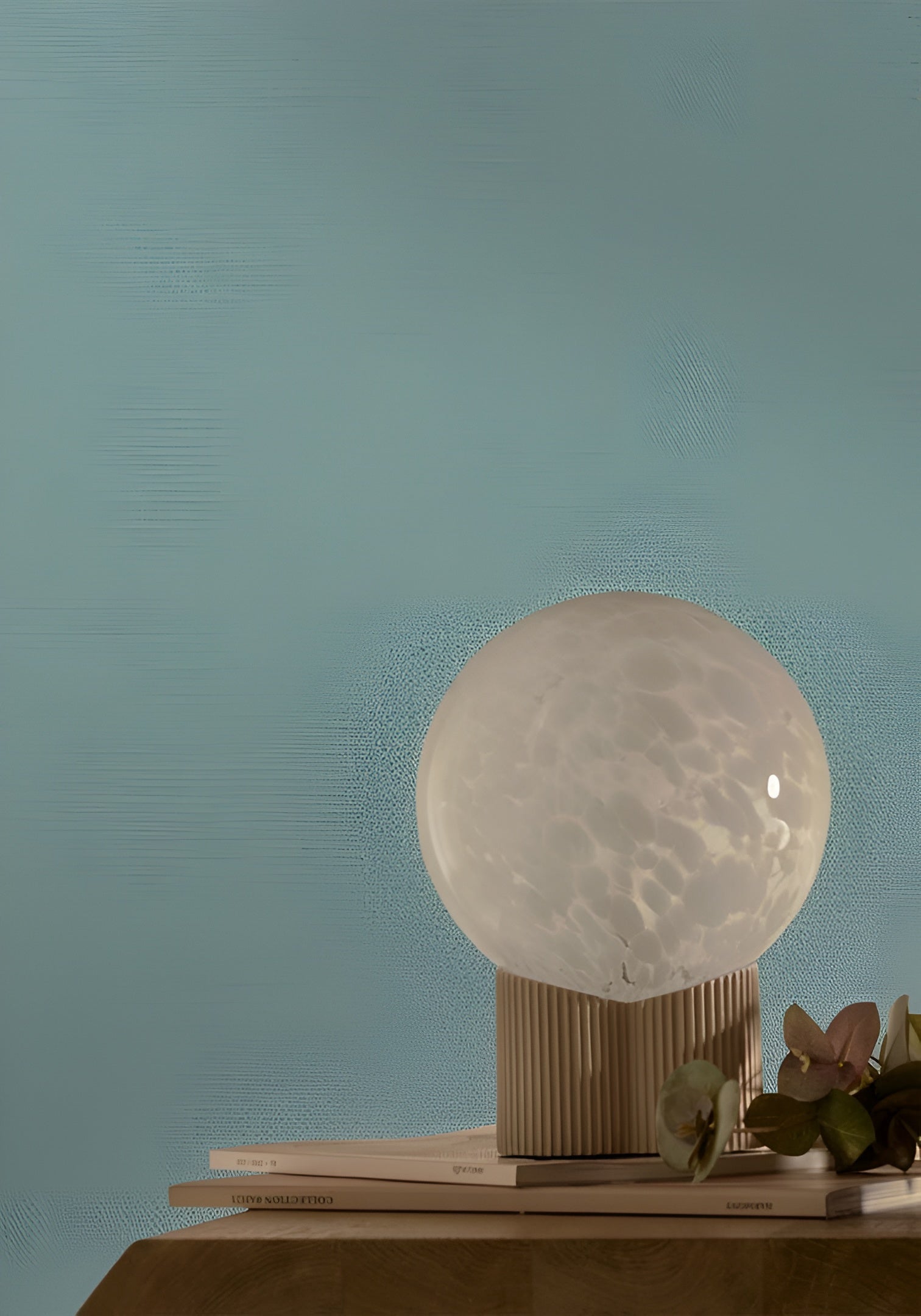 Smooth matte wallpaper with a pearlescent effect OCTA - CELADON mint green