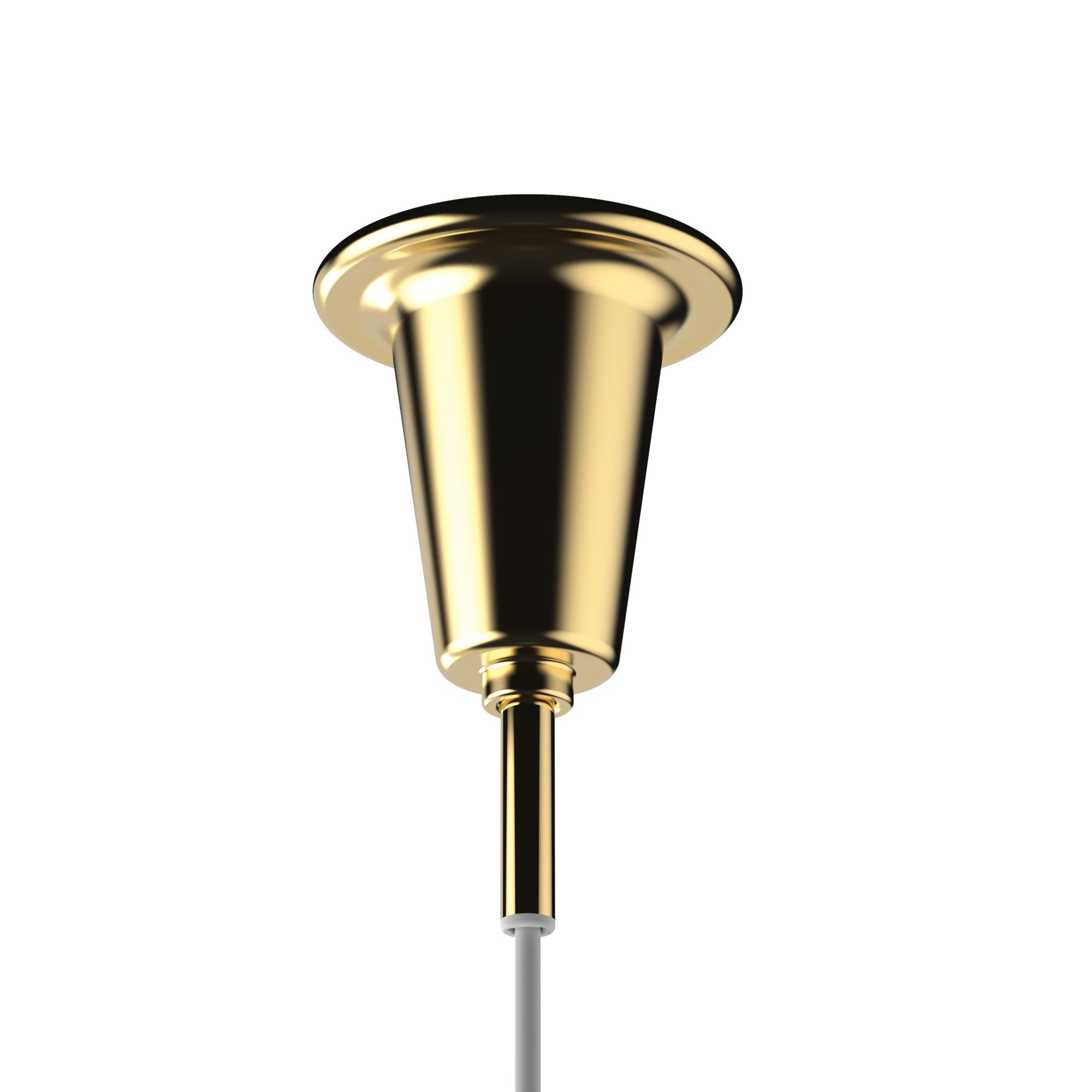 Żyrandol VL RING CROWN biały z mosiężnym wykończeniem