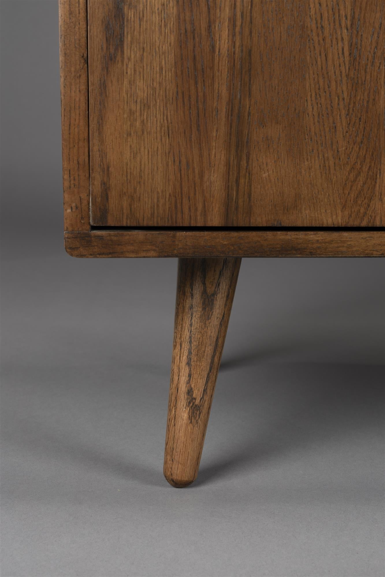 Arda chest of drawers. Creamy travertine with oak wood