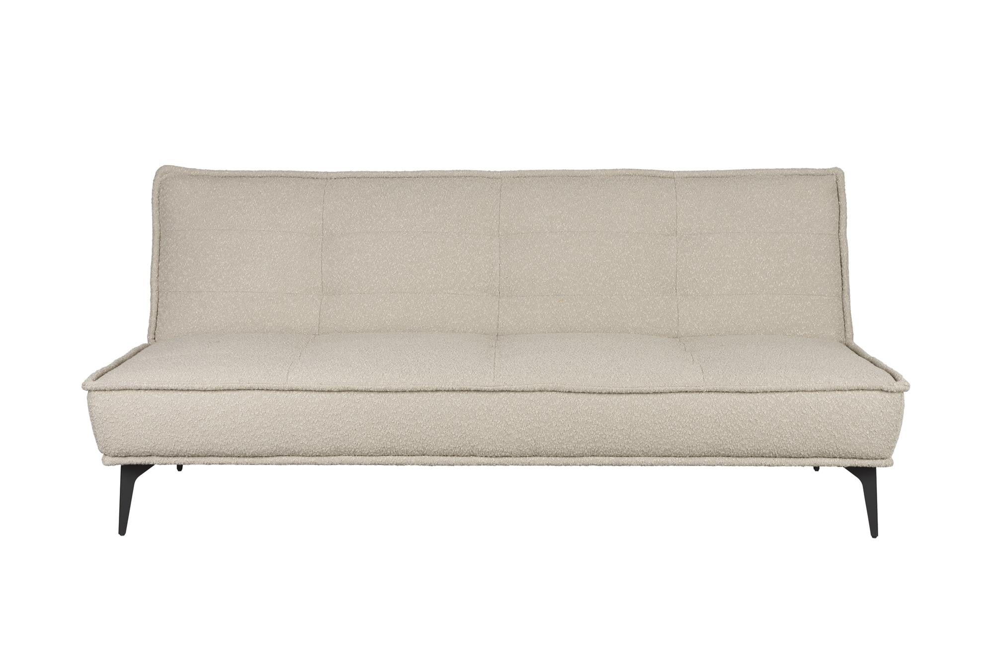 Sofa rozkładana CIELKE beżowy z czarną podstawą