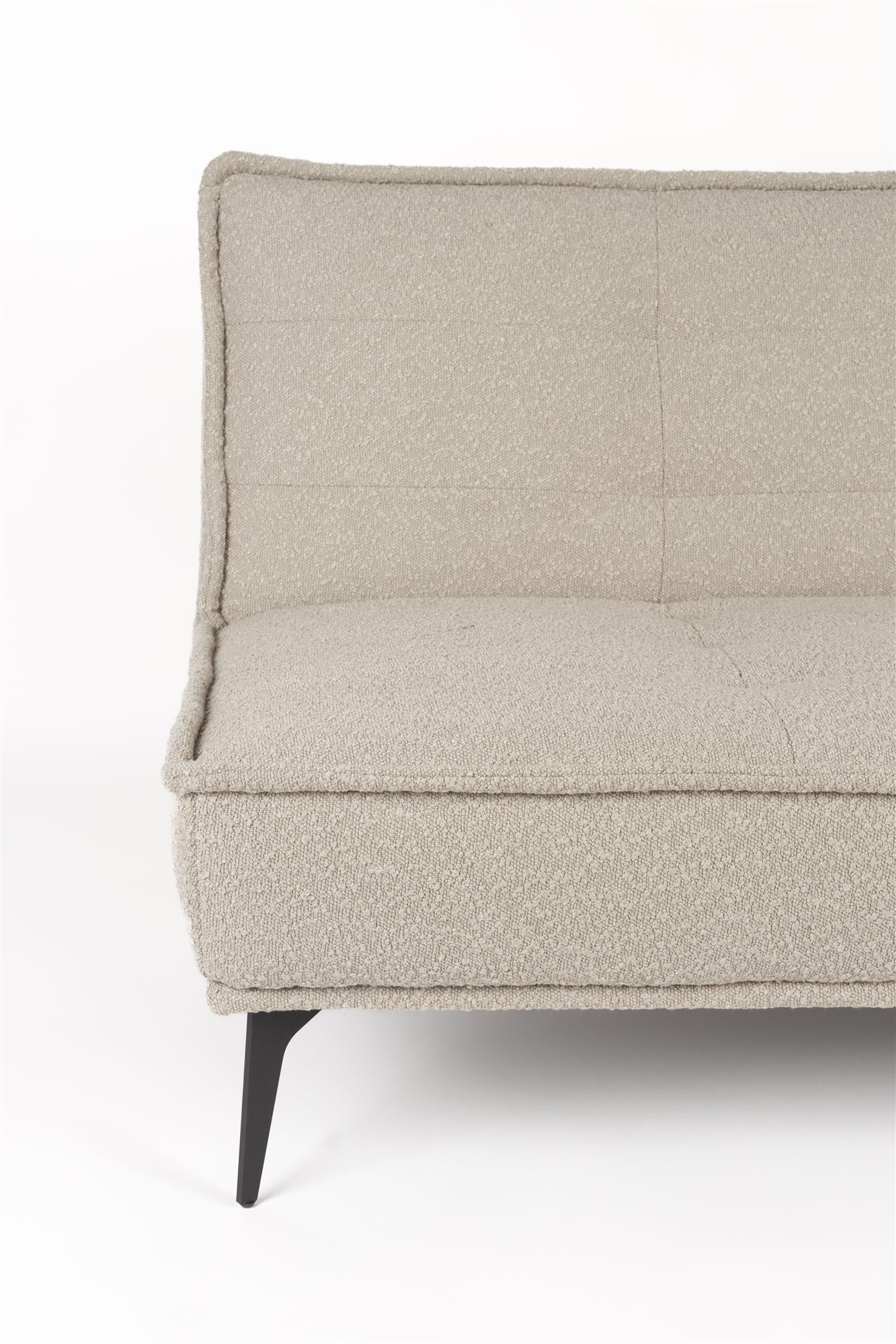 Sofa rozkładana CIELKE beżowy z czarną podstawą