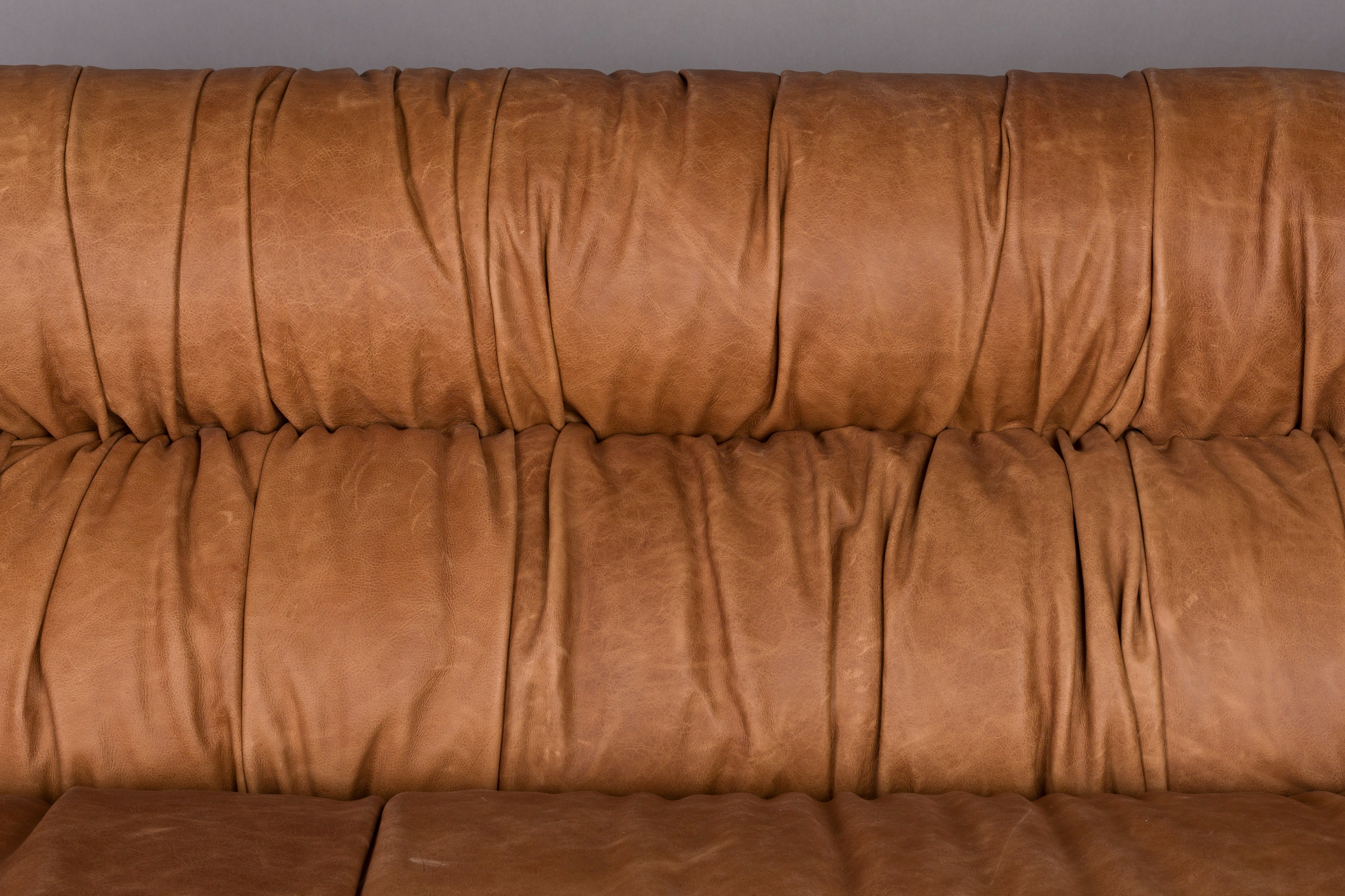 Sofa DOUGLAS koniakowa skóra