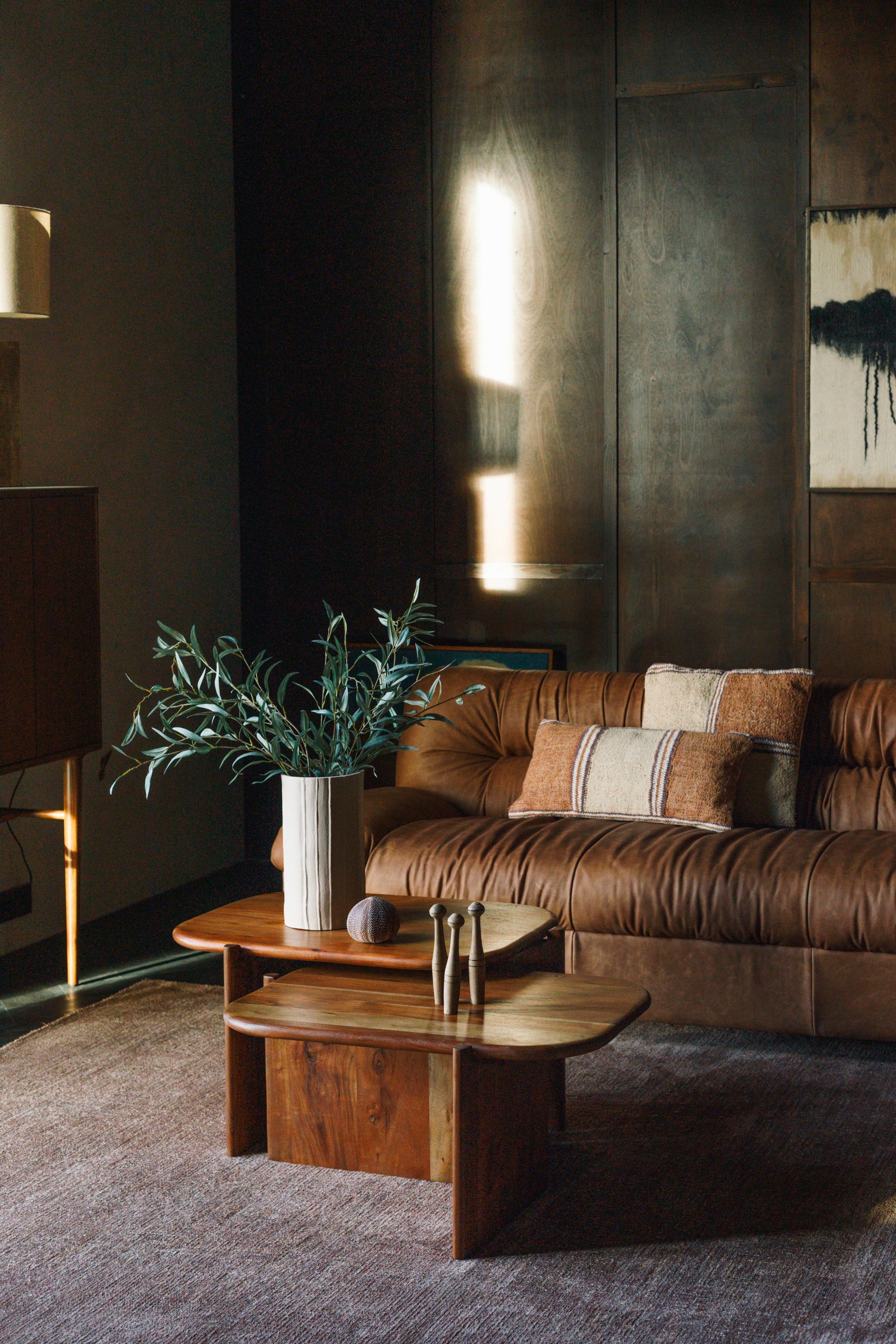 Sofa DOUGLAS koniakowa skóra