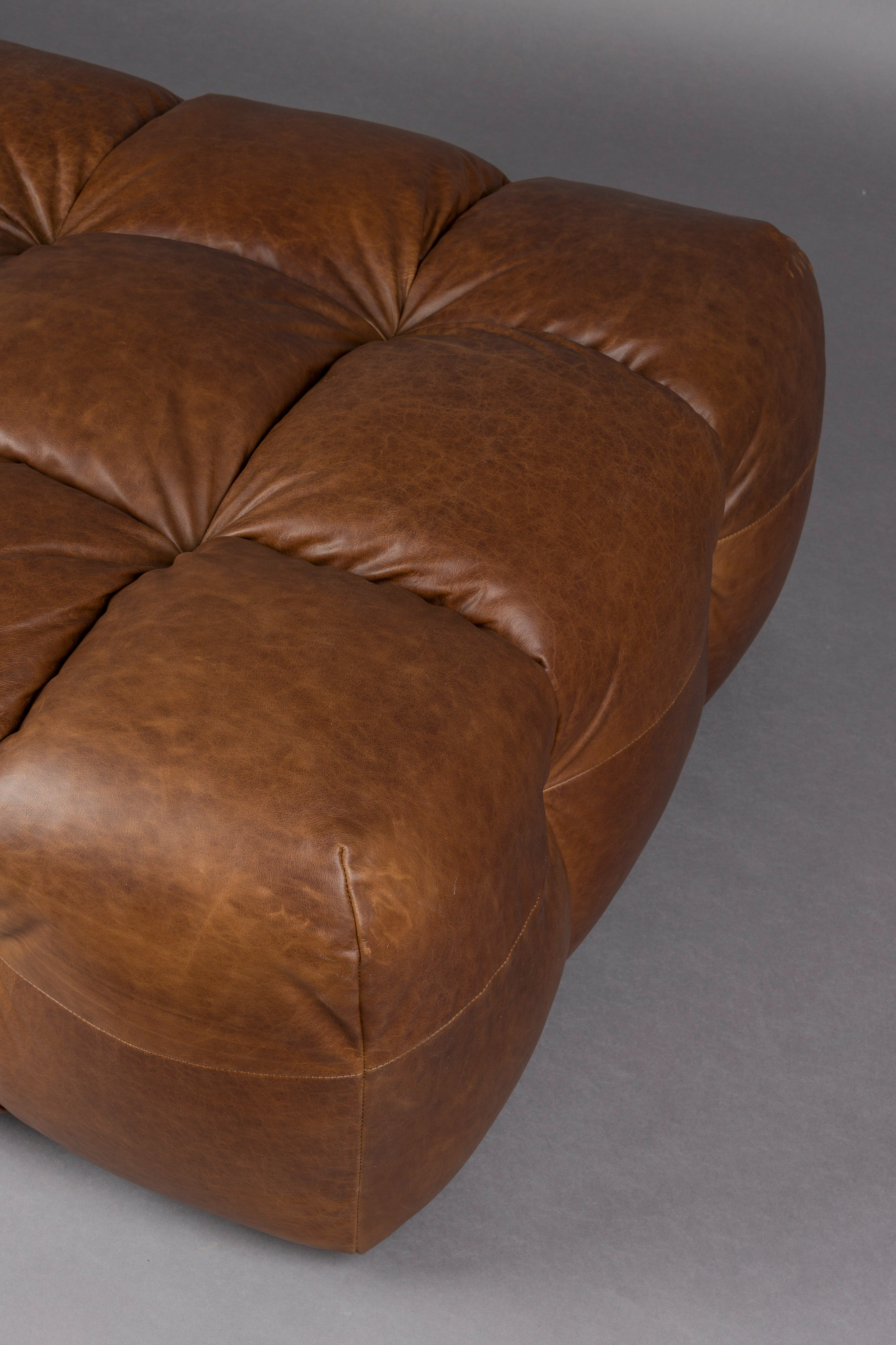 HACKMAN Puff chocolate leather