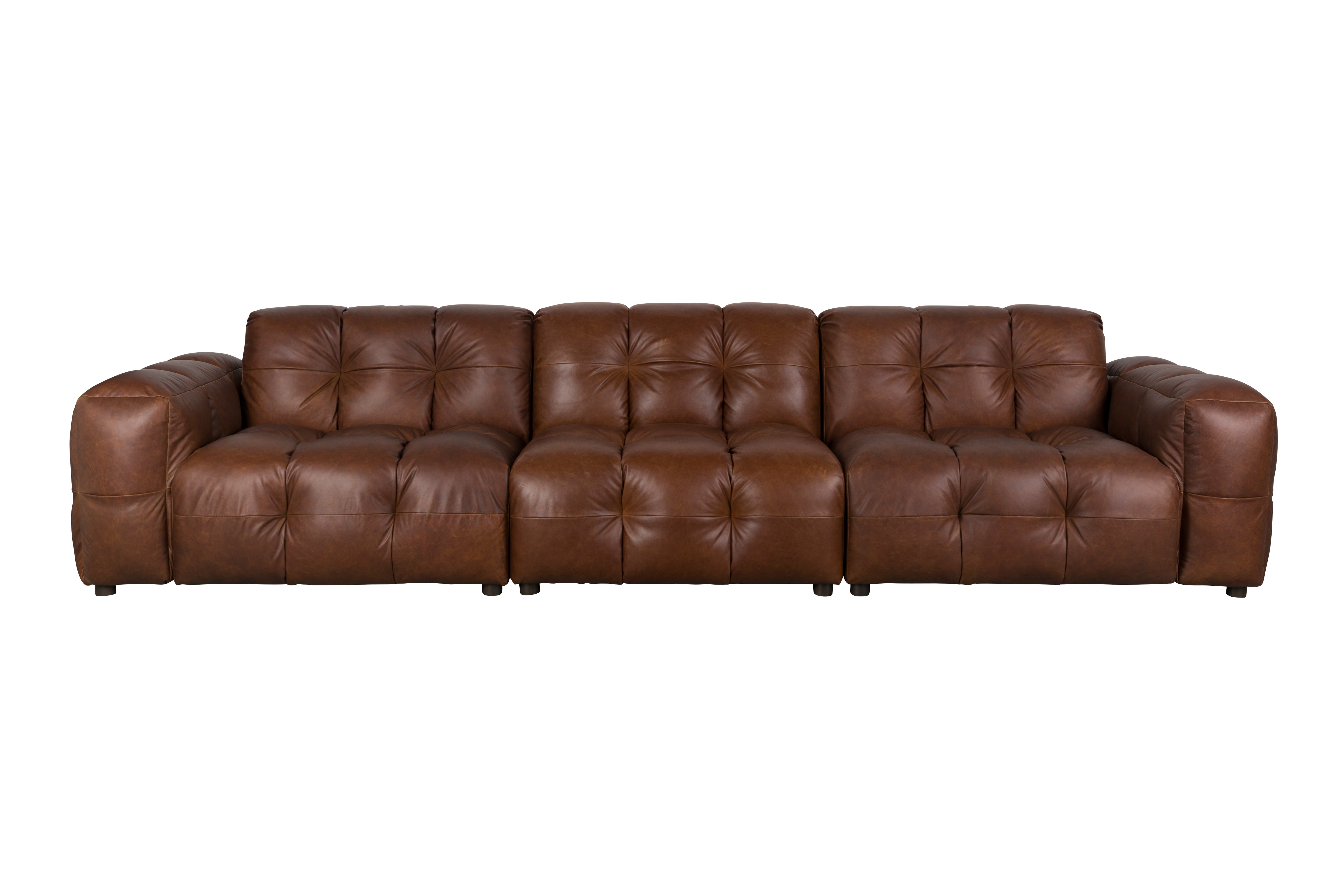 Sofa 4,5-osobowa HACKMAN czekoladowa skóra