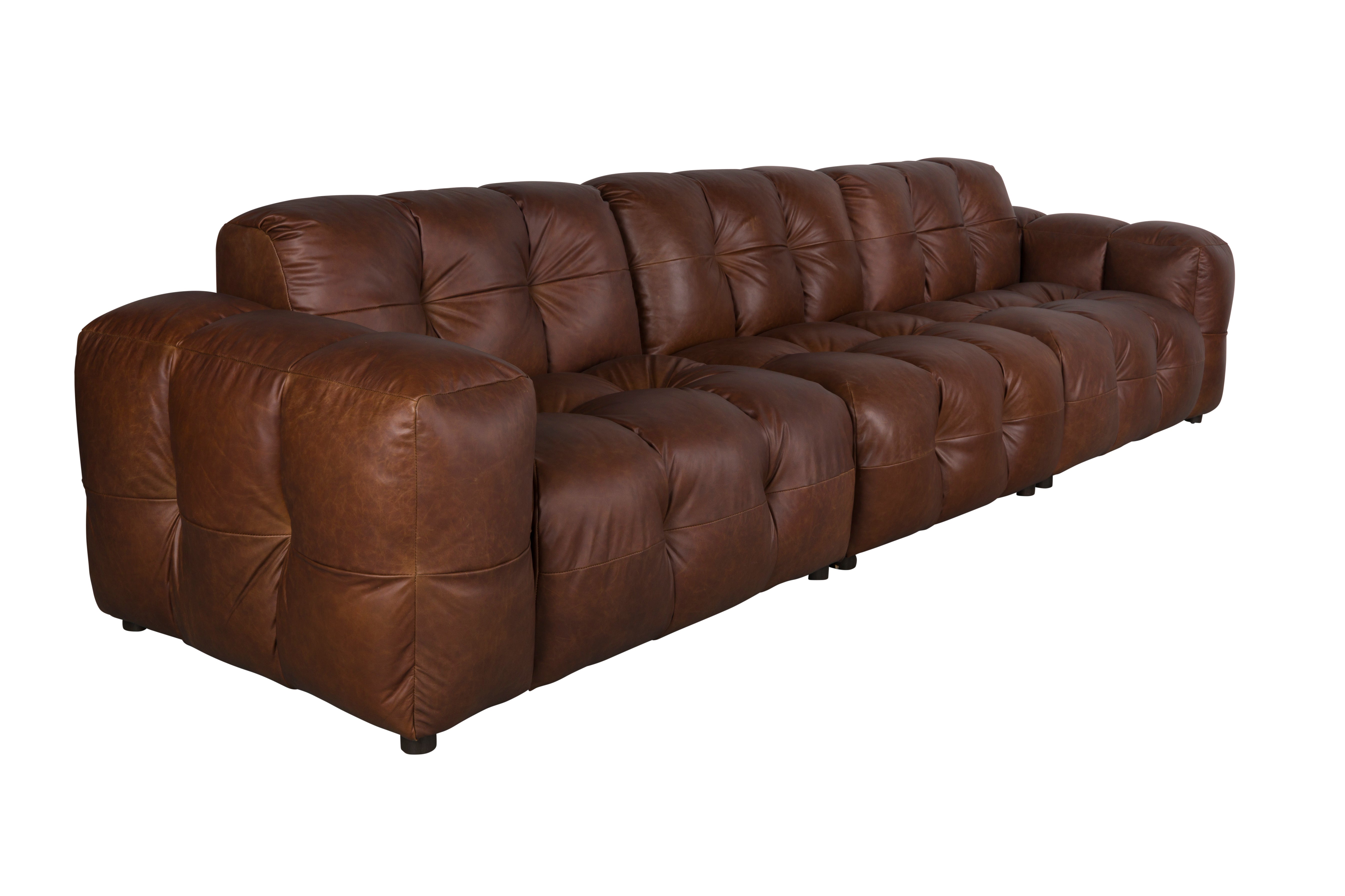 Sofa 4,5-osobowa HACKMAN czekoladowa skóra