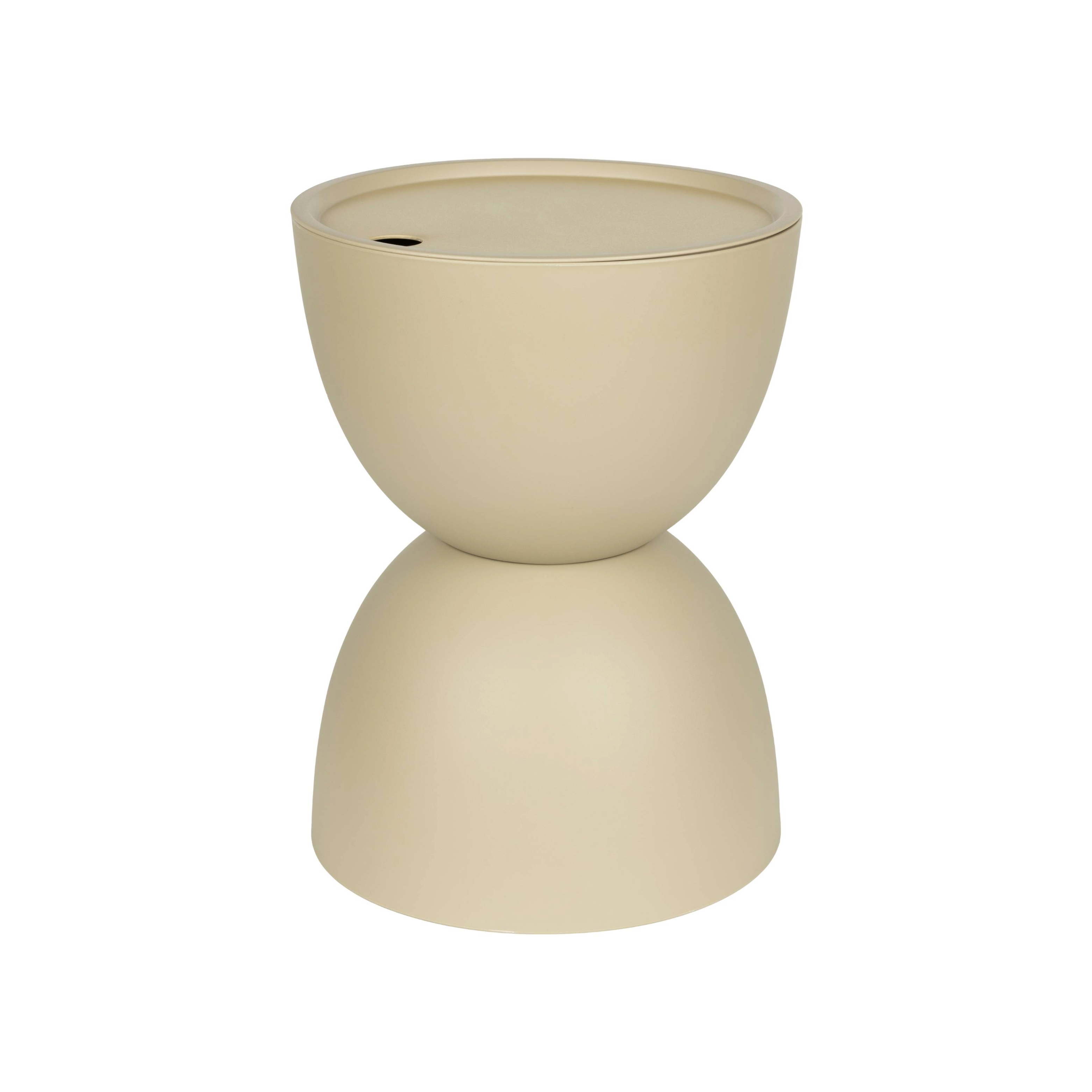 Gartenkaffee-Tisch mit Stauraum MARA beige