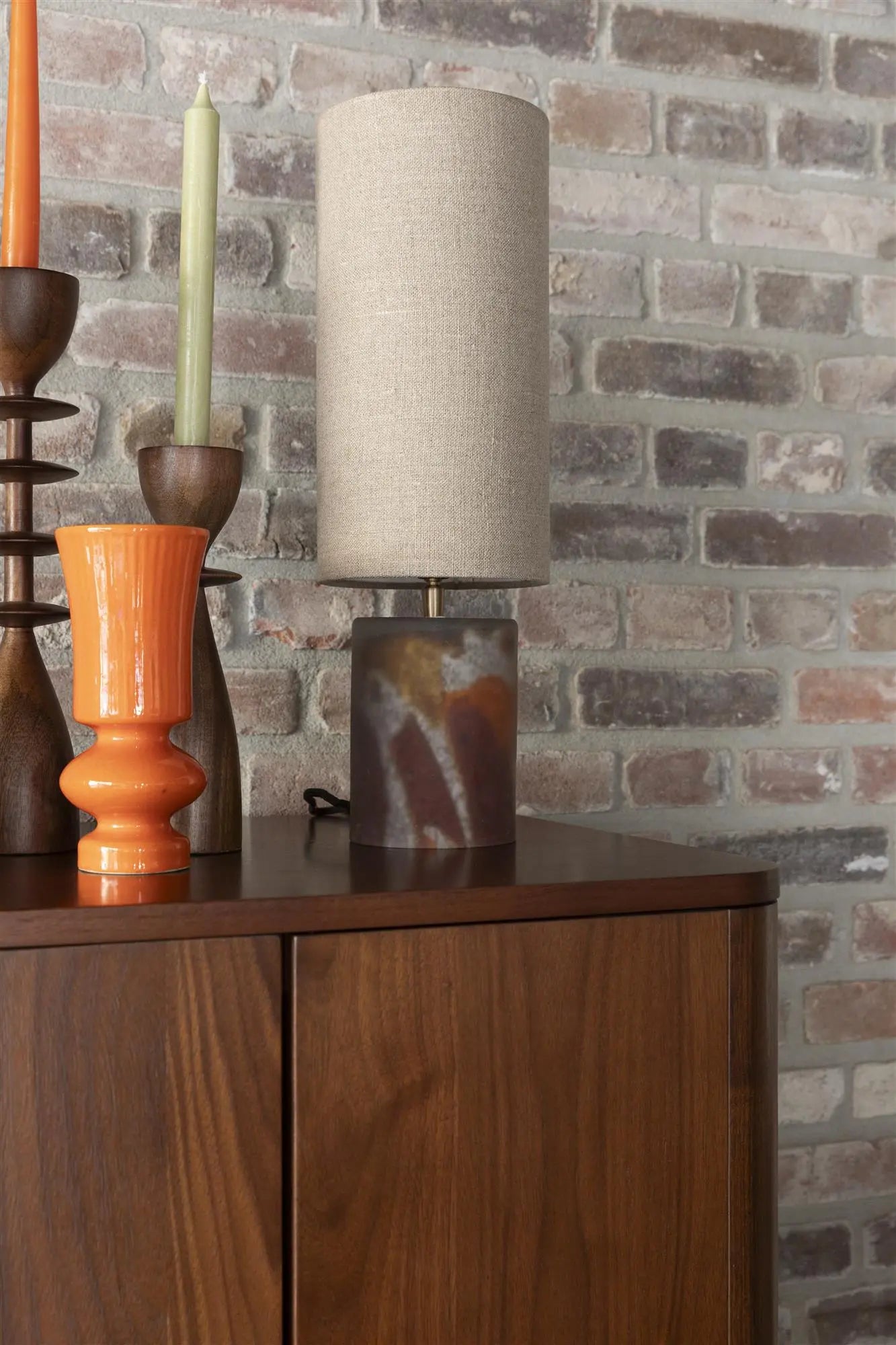 Lampa stołowa EARL beżowy – styl nowoczesny