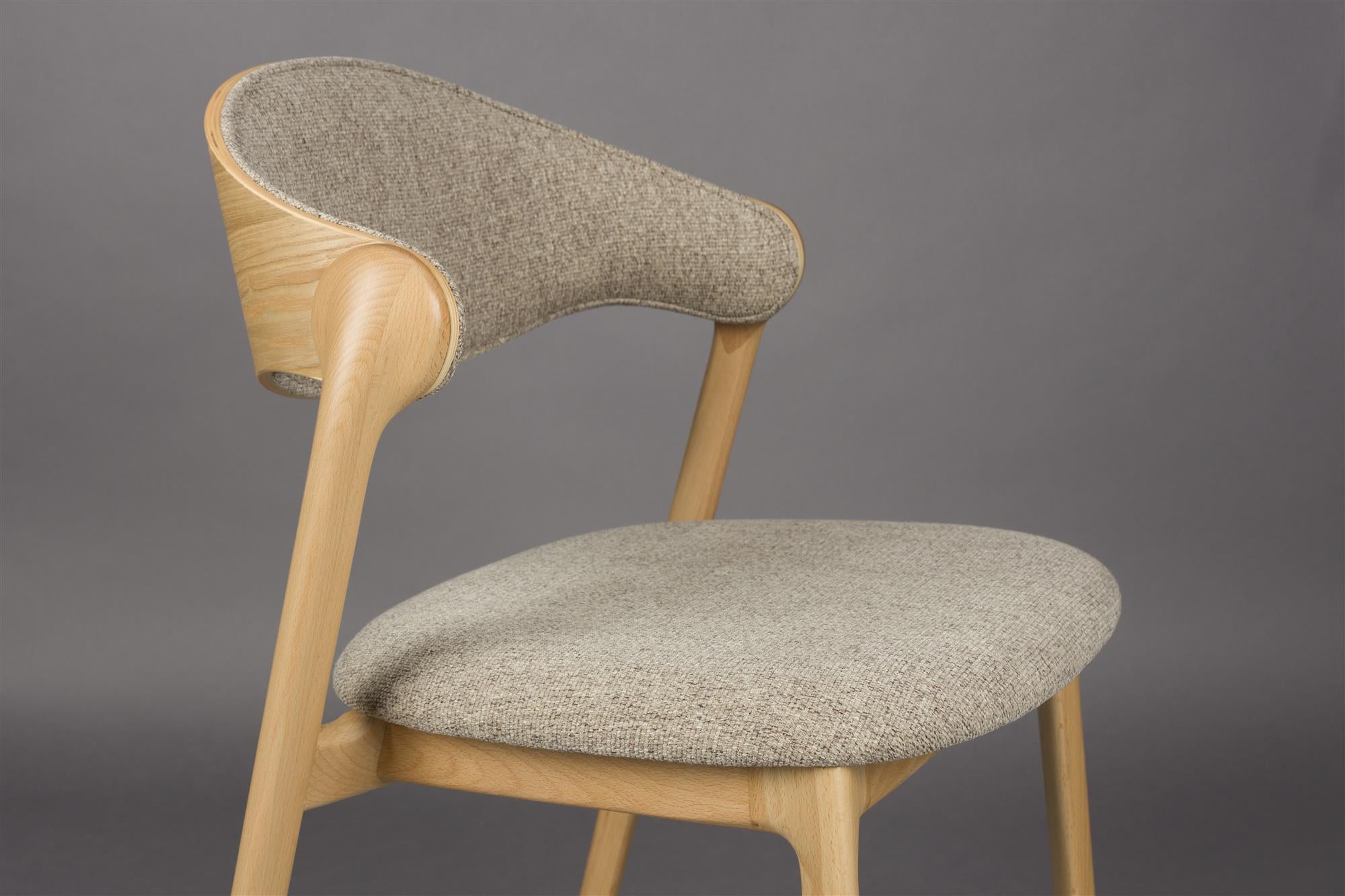 BABINGTON Chair brown with wooden base