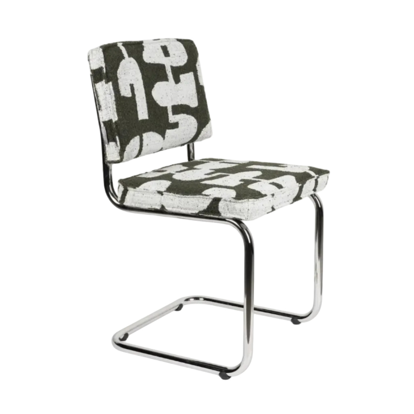 Krzesło RIDGE DECO SYMBOLS zielony z białym