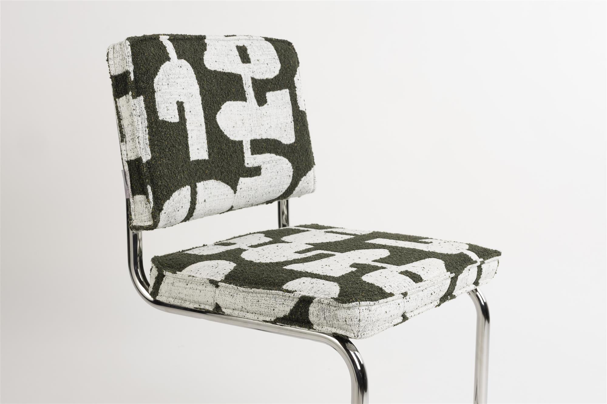 Krzesło RIDGE DECO SYMBOLS zielony z białym