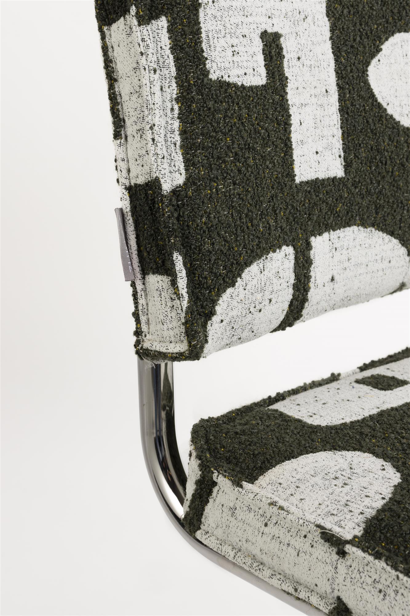 Krzesło RIDGE DECO SYMBOLS zielony z białym