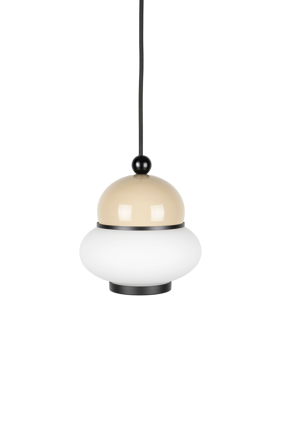 Lampa wisząca BUMBLE beżowy z czarnym wykończeniem