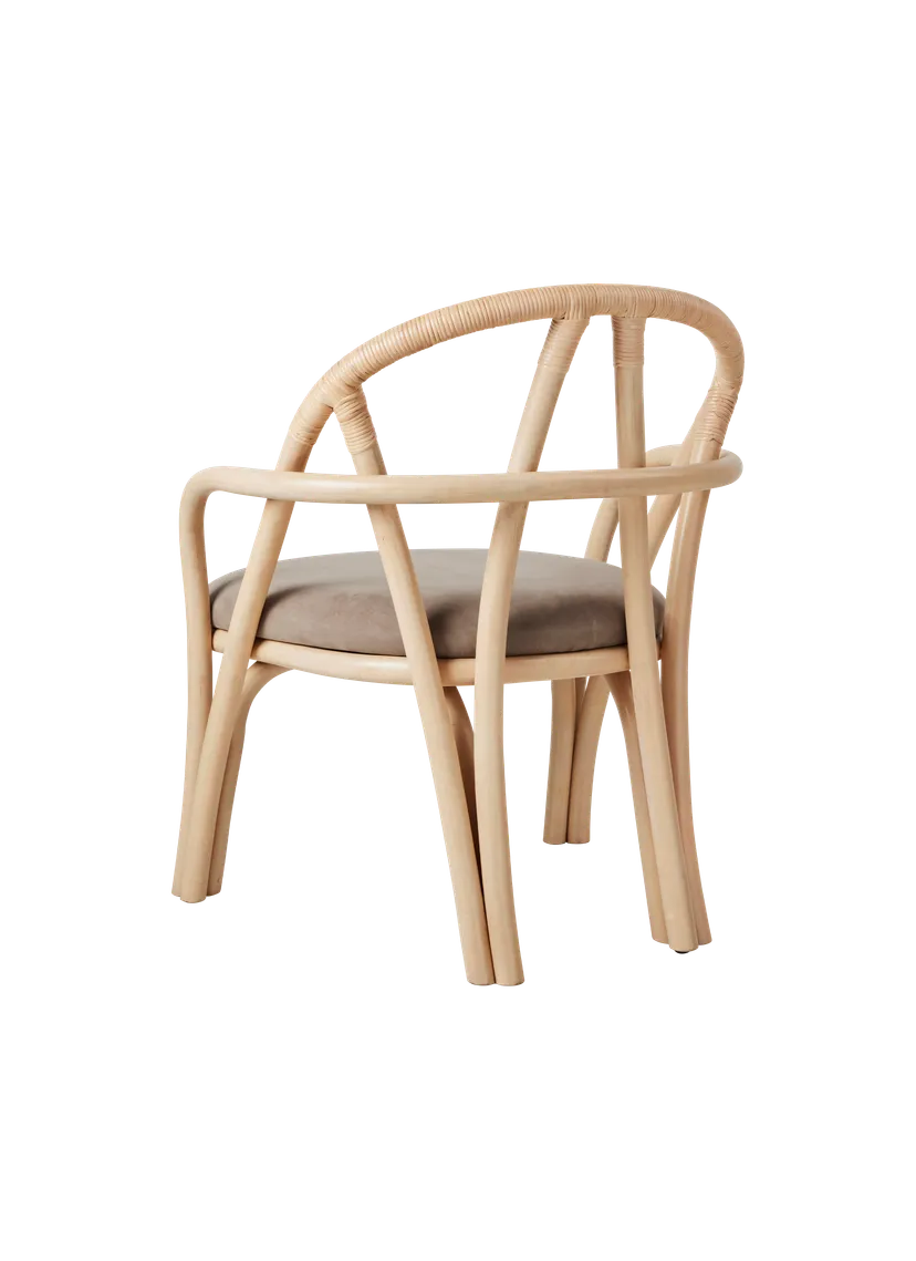 Polsterstuhl BISTRA mit Rattanbasis