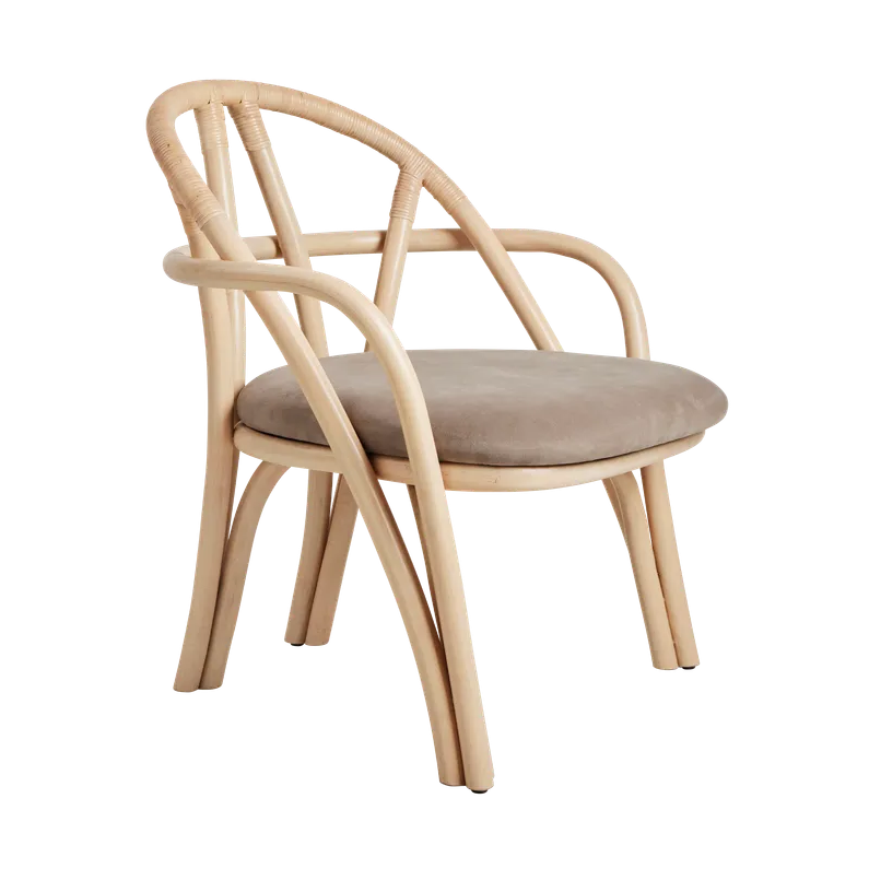 Polsterstuhl BISTRA mit Rattanbasis