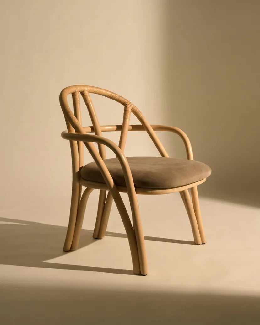 Polsterstuhl BISTRA mit Rattanbasis