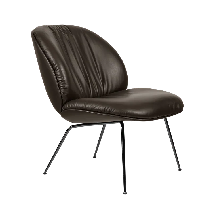 Sessel BEETLE SOFT gepolstert mit schwarzem Gestell