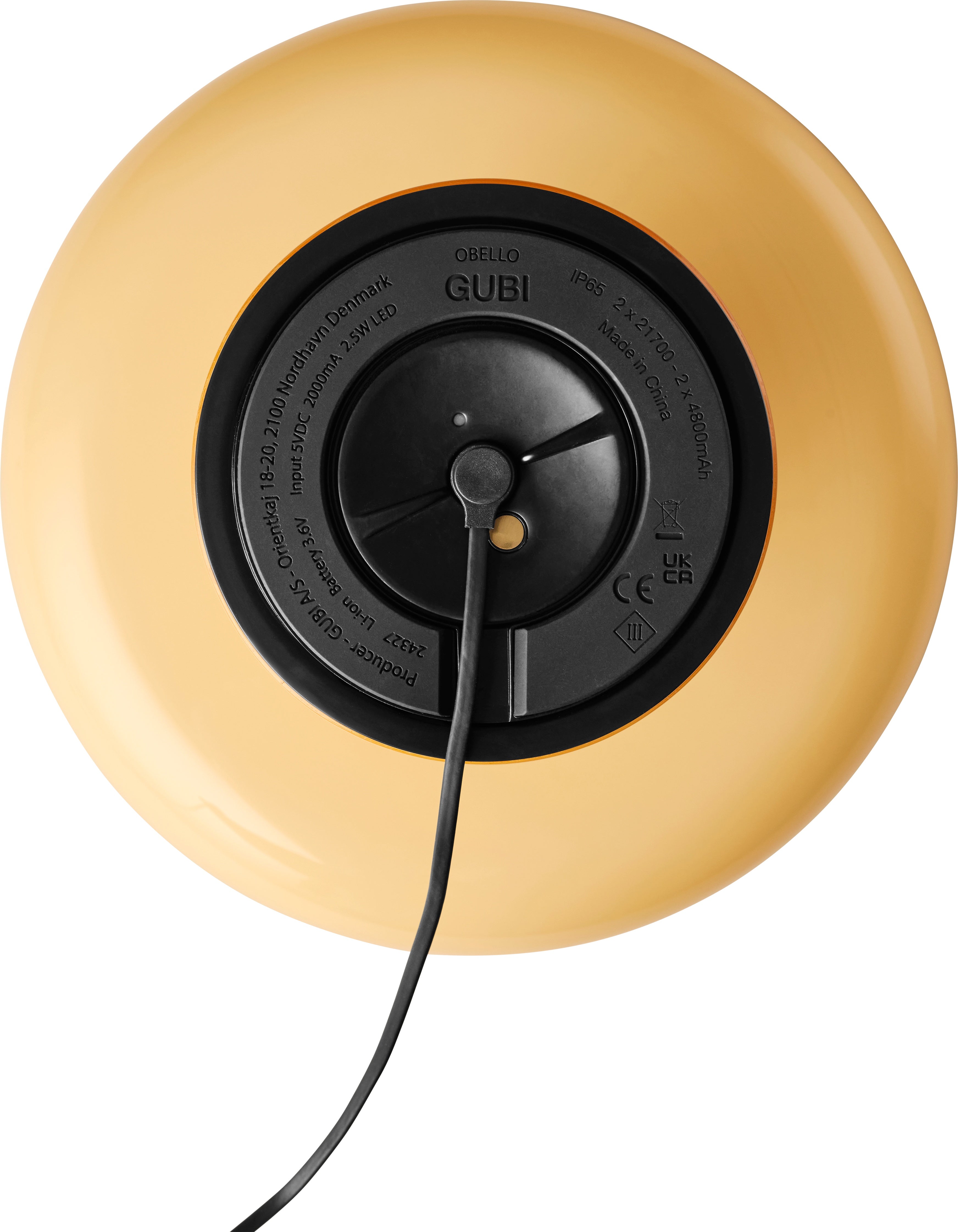 Lampa przenośna OBELLO maślany żółty