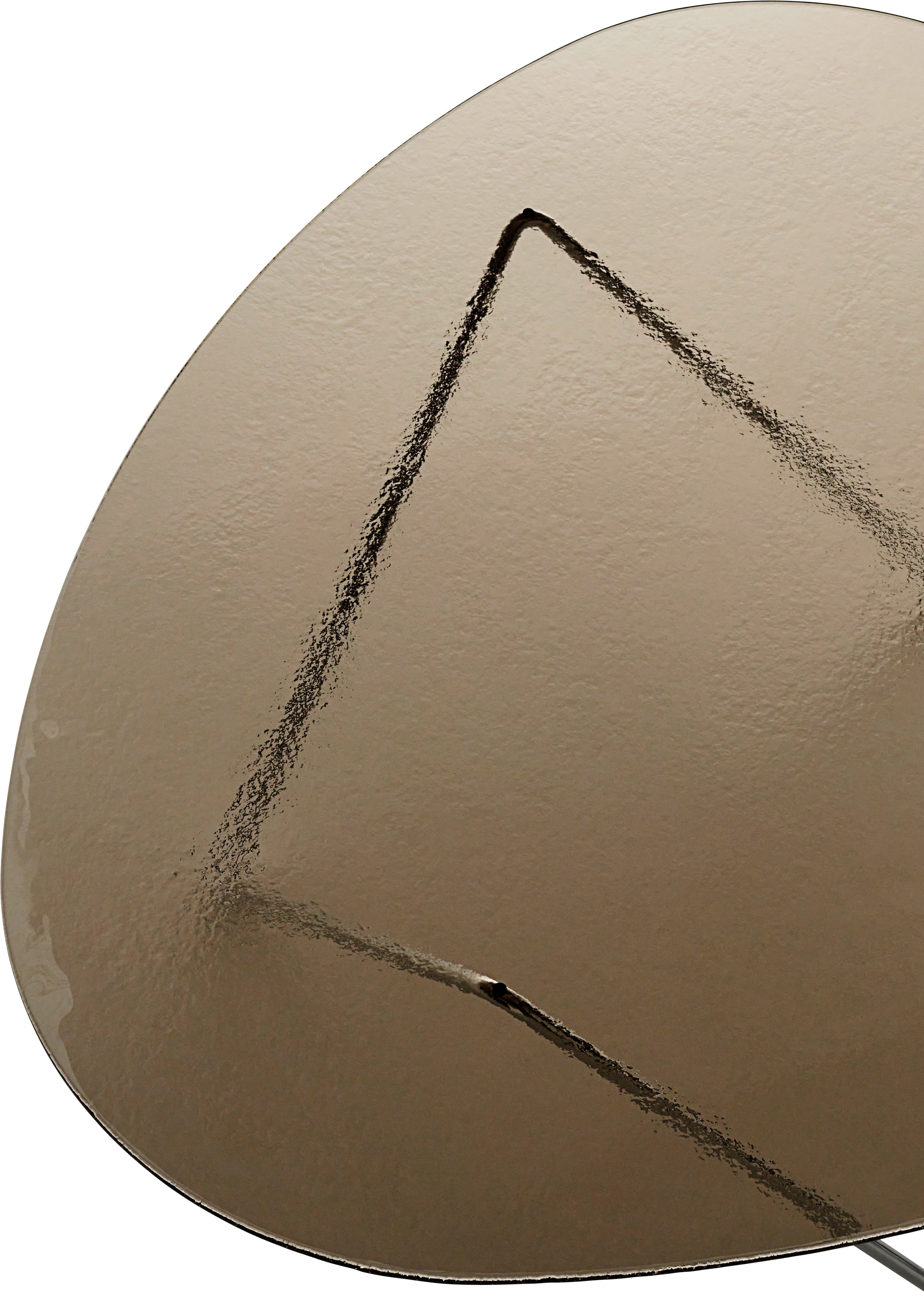 Stolik kawowy PEDRERA brązowe szkło z chromowaną podstawą