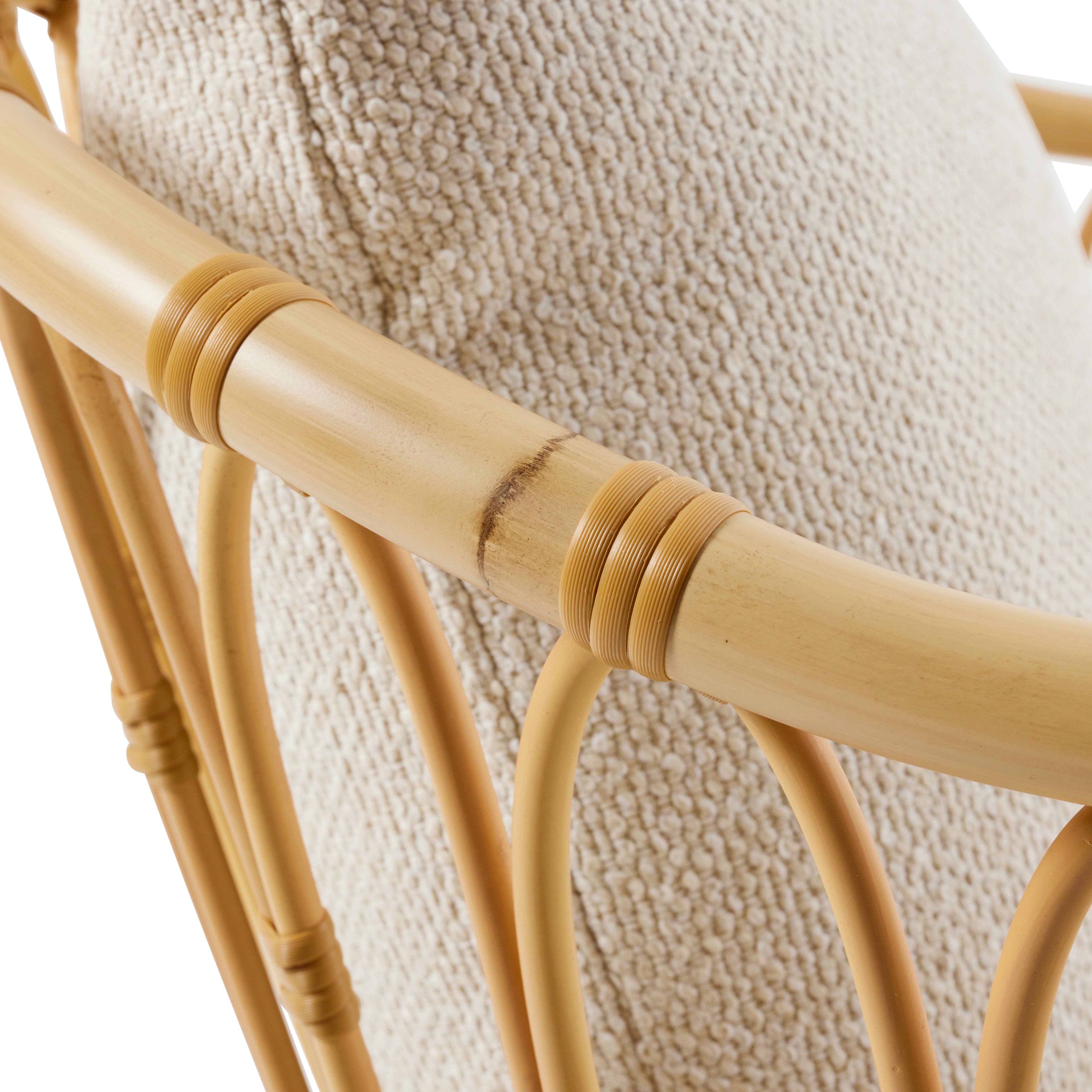 Gartenstuhl GRACE gepolstert mit Rattanbasis