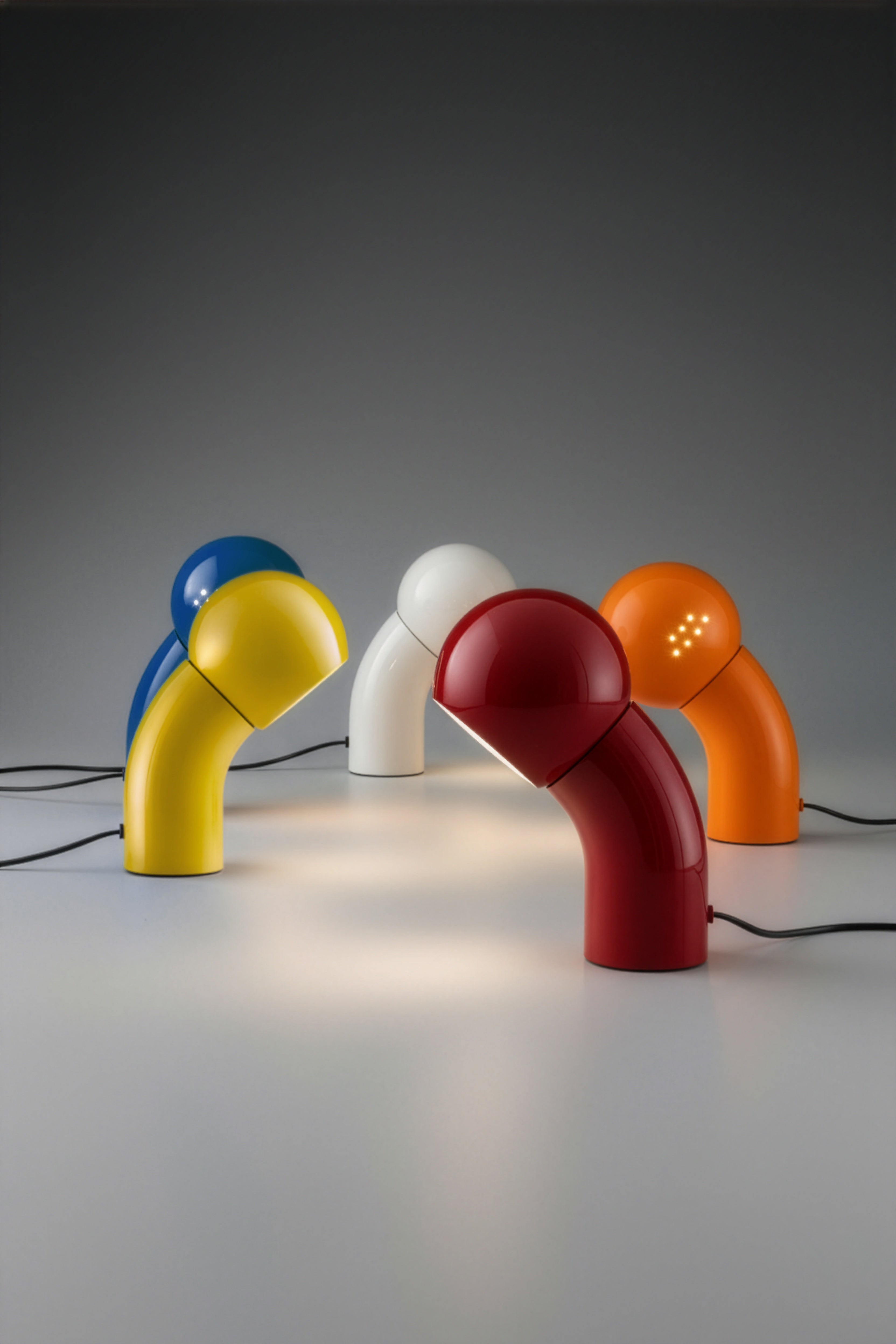 Lampa stołowa PALLINO połyskujący niebieski