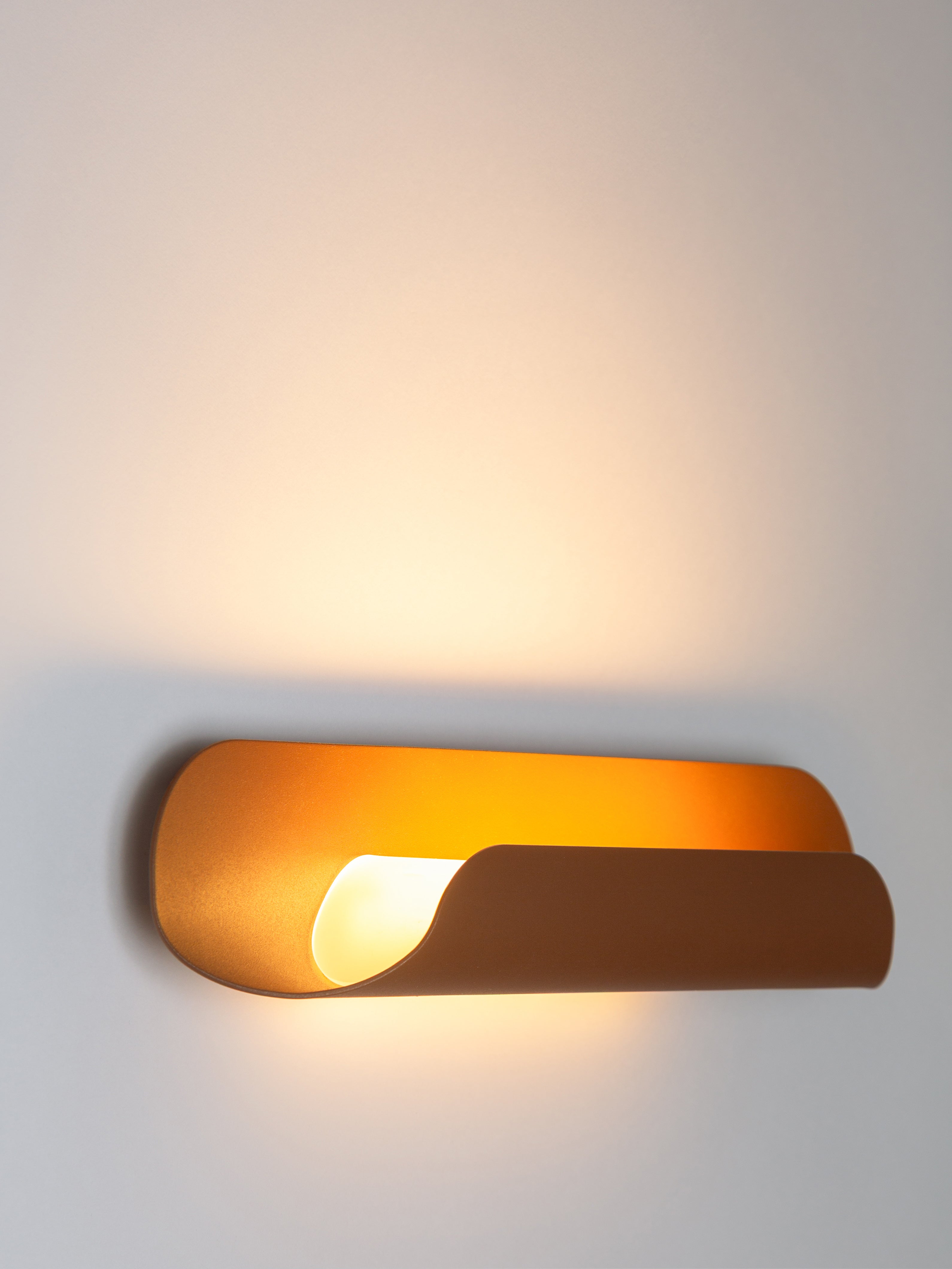 Lampa ścienna ROLL miedziany brązowy