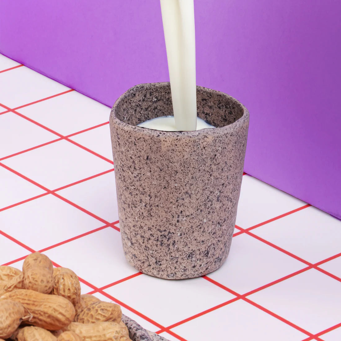 Zestaw szklanek NEWLITHIC szara porcelana