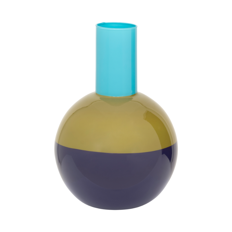 Wazon szklany LAHJA niebieski z zielonym