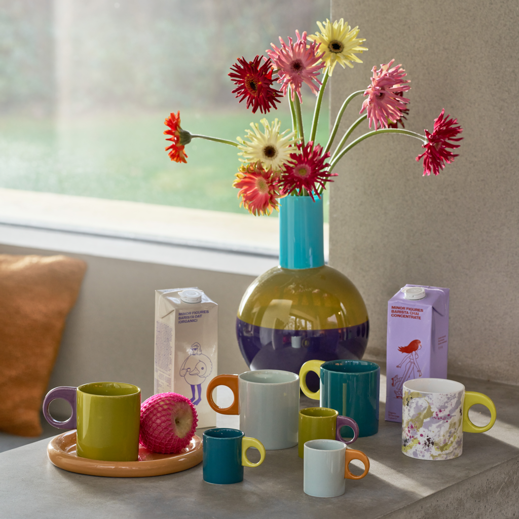 Wazon szklany LAHJA niebieski z zielonym