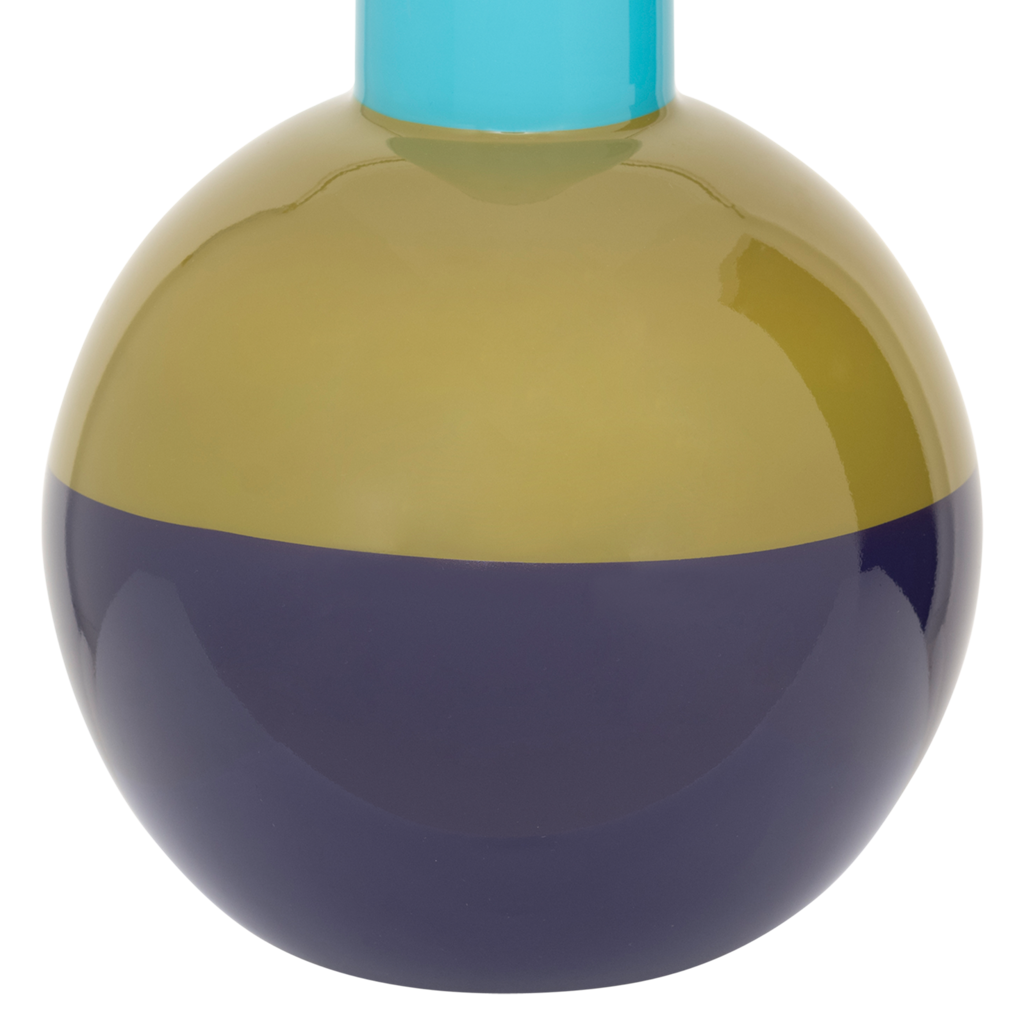 Wazon szklany LAHJA niebieski z zielonym