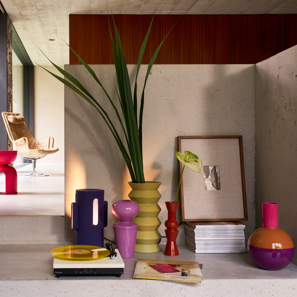 Wazon FREJA fioletowa ceramika