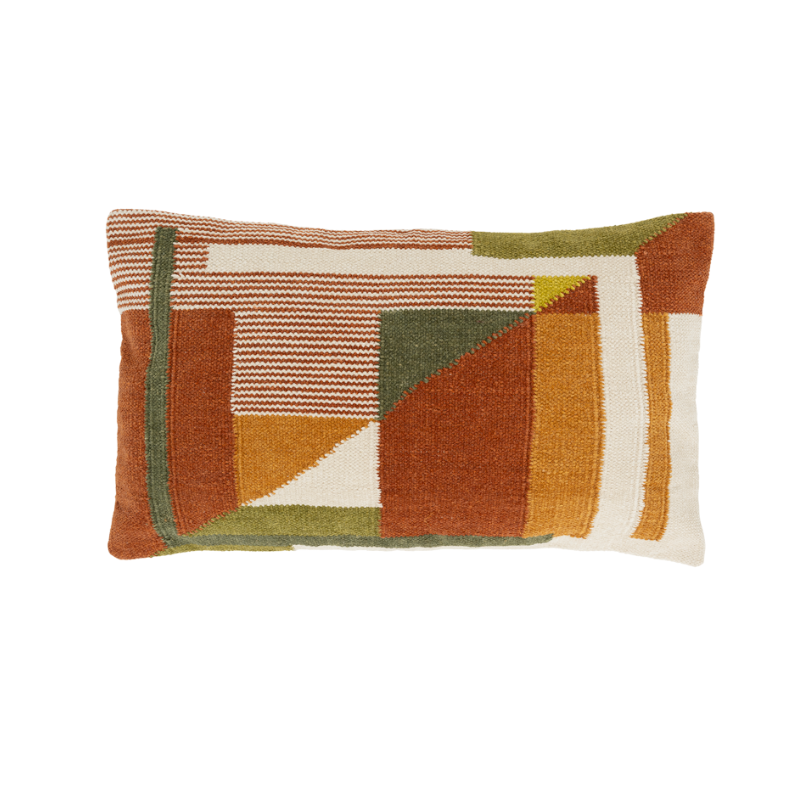 Poduszka BLYTHE pomarańczowy z zielonym