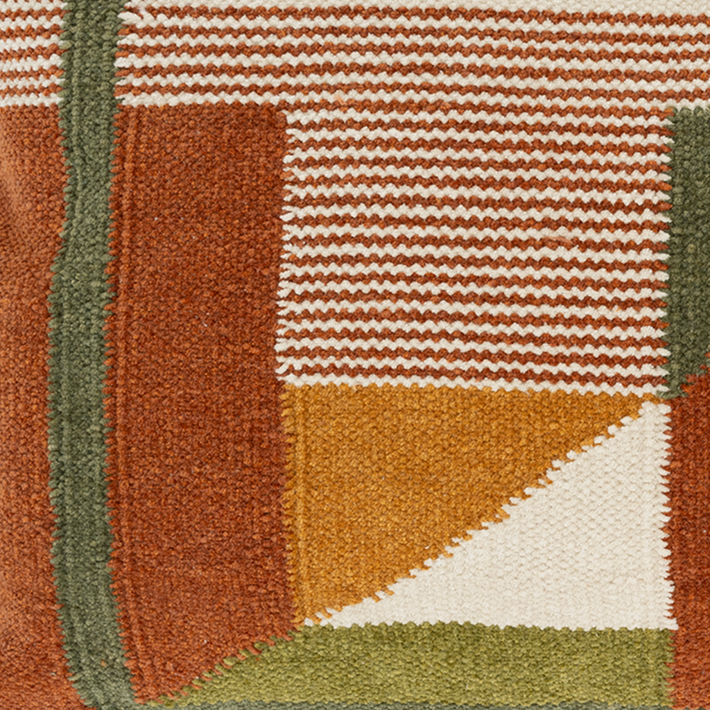 Poduszka BLYTHE pomarańczowy z zielonym