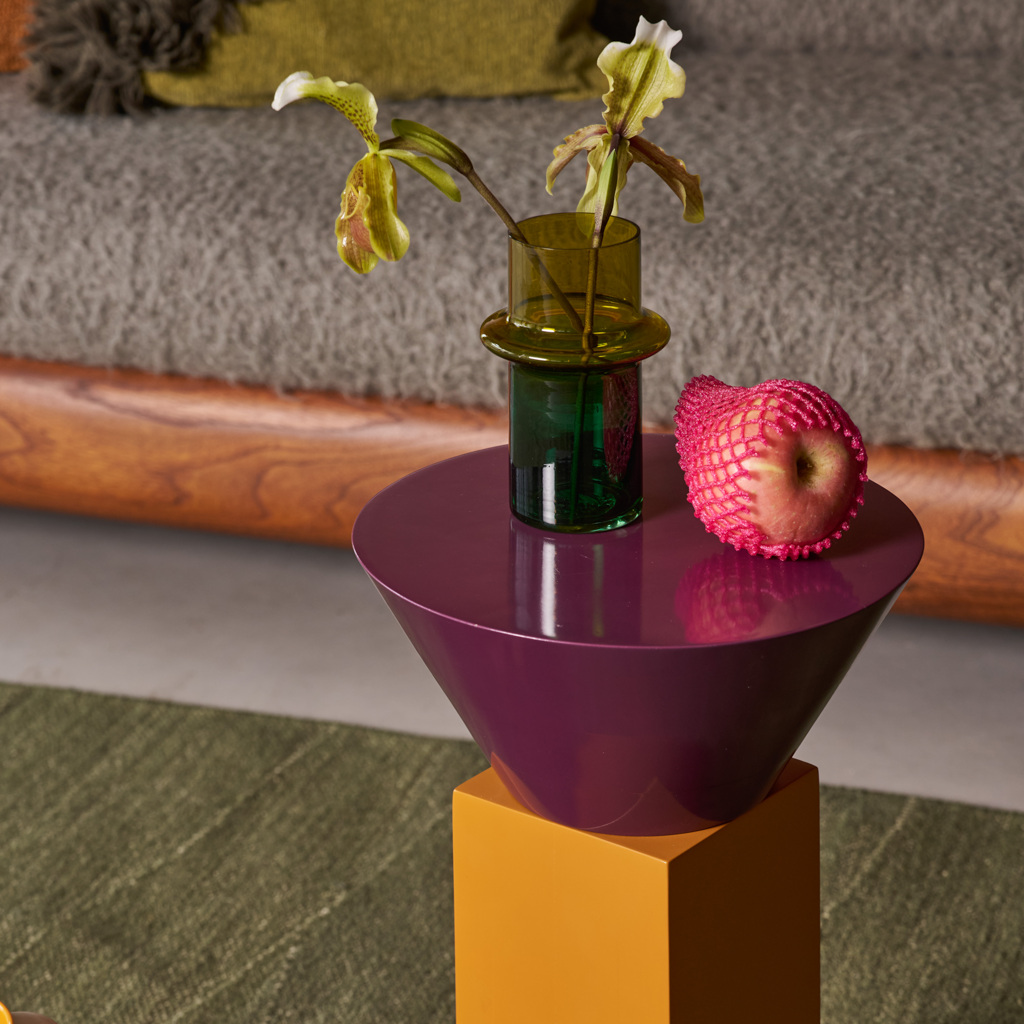 Green and Yellow Glass Vase MUNTER