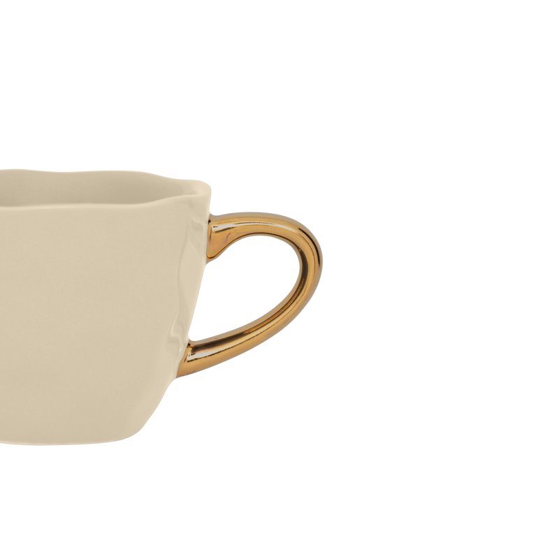 Filiżanka do espresso GOOD MORNING kremowy ze złotym