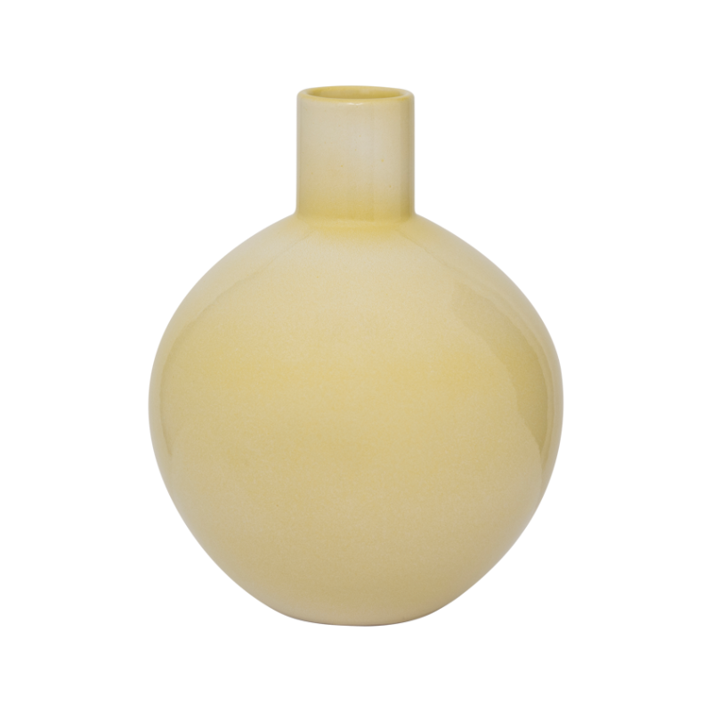Vase aus Keramik COSTA blassgelb
