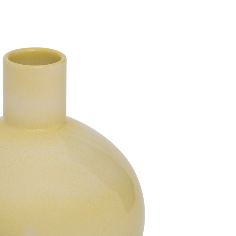 Vase aus Keramik COSTA blassgelb