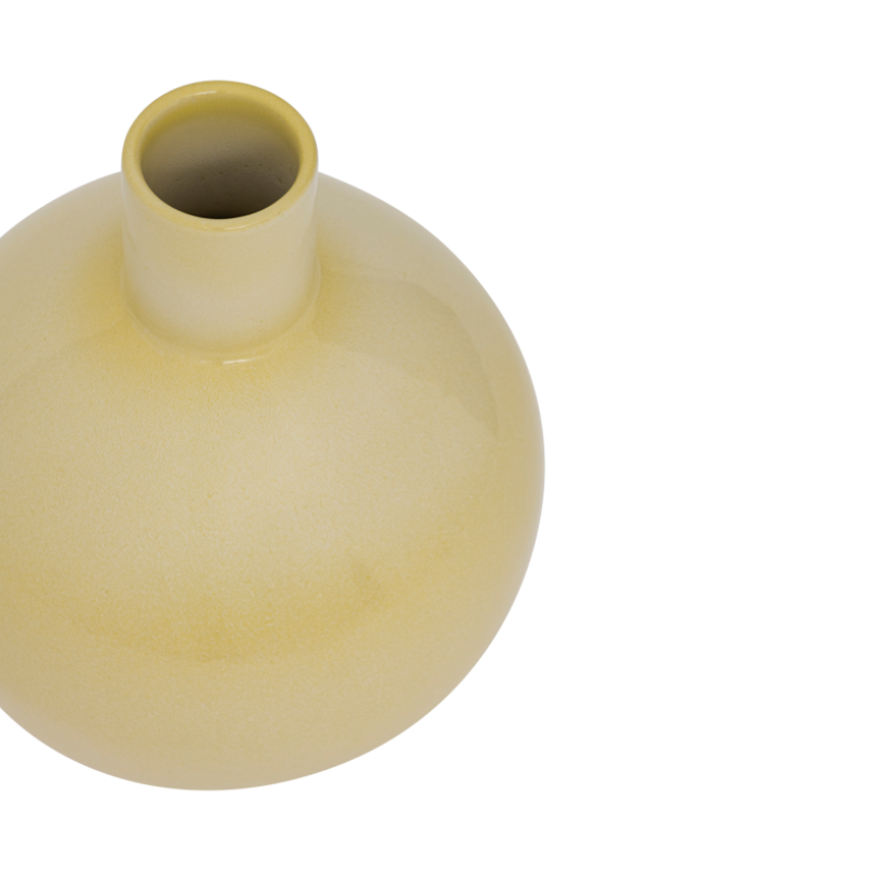 Vase aus Keramik COSTA blassgelb