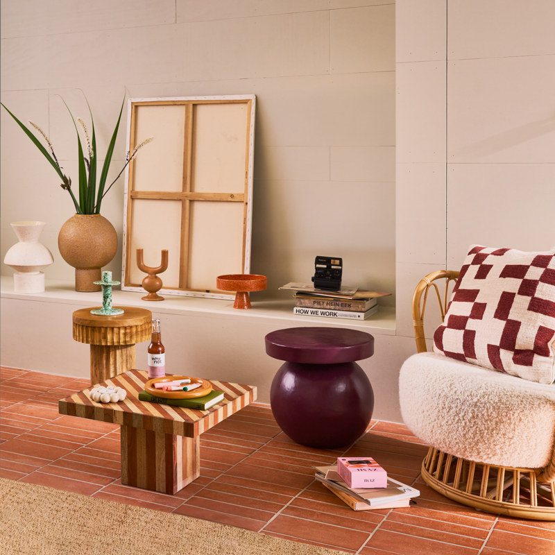Wazon ceramiczny AMANZI brązowy