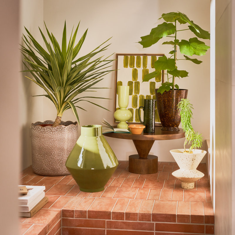 Wazon ceramiczny NIKA limonkowy