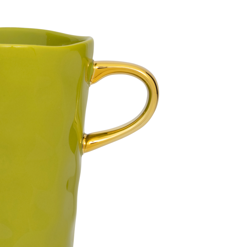 Kubek do latte GOOD MORNING zielony ze złotym