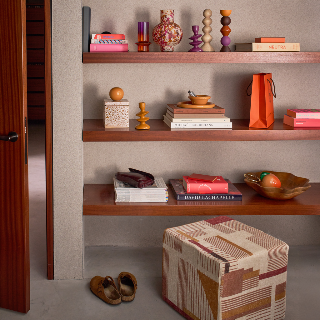 Glasvase MUNTER orange mit lila