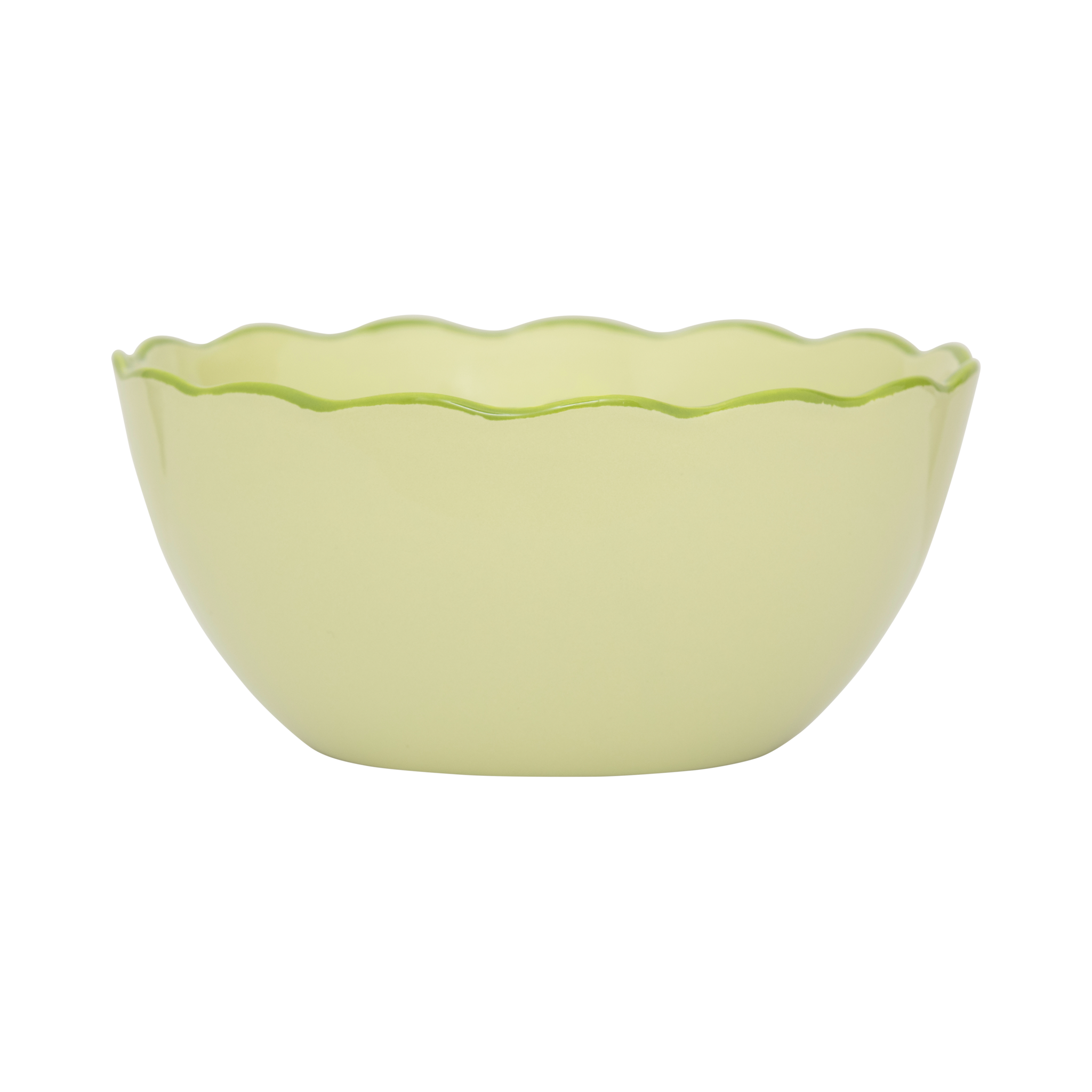 GOOD MORNING green ceramic bowl