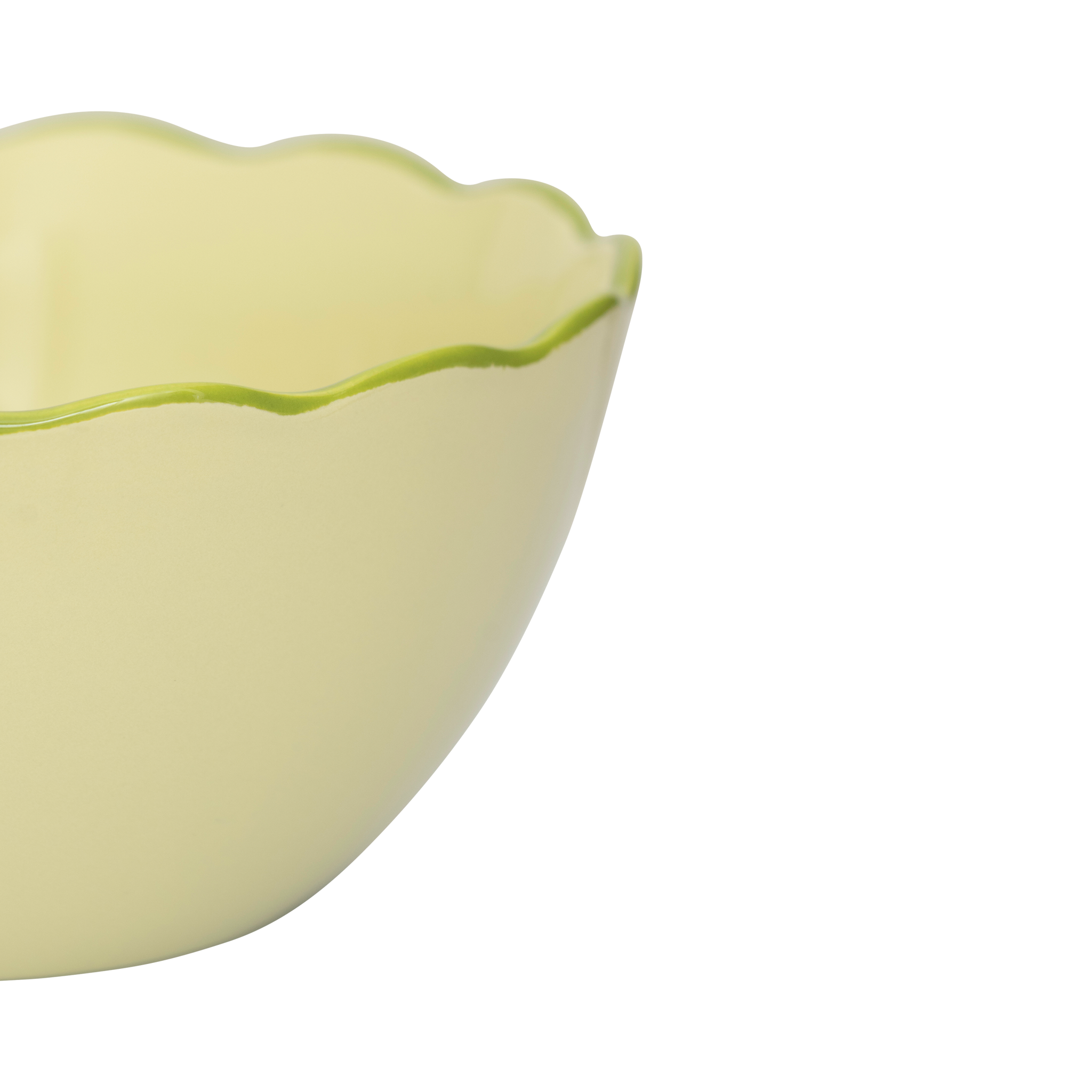 GOOD MORNING green ceramic bowl