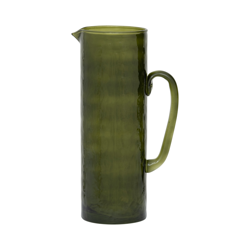 Kanne HAMMERED grünes Glas