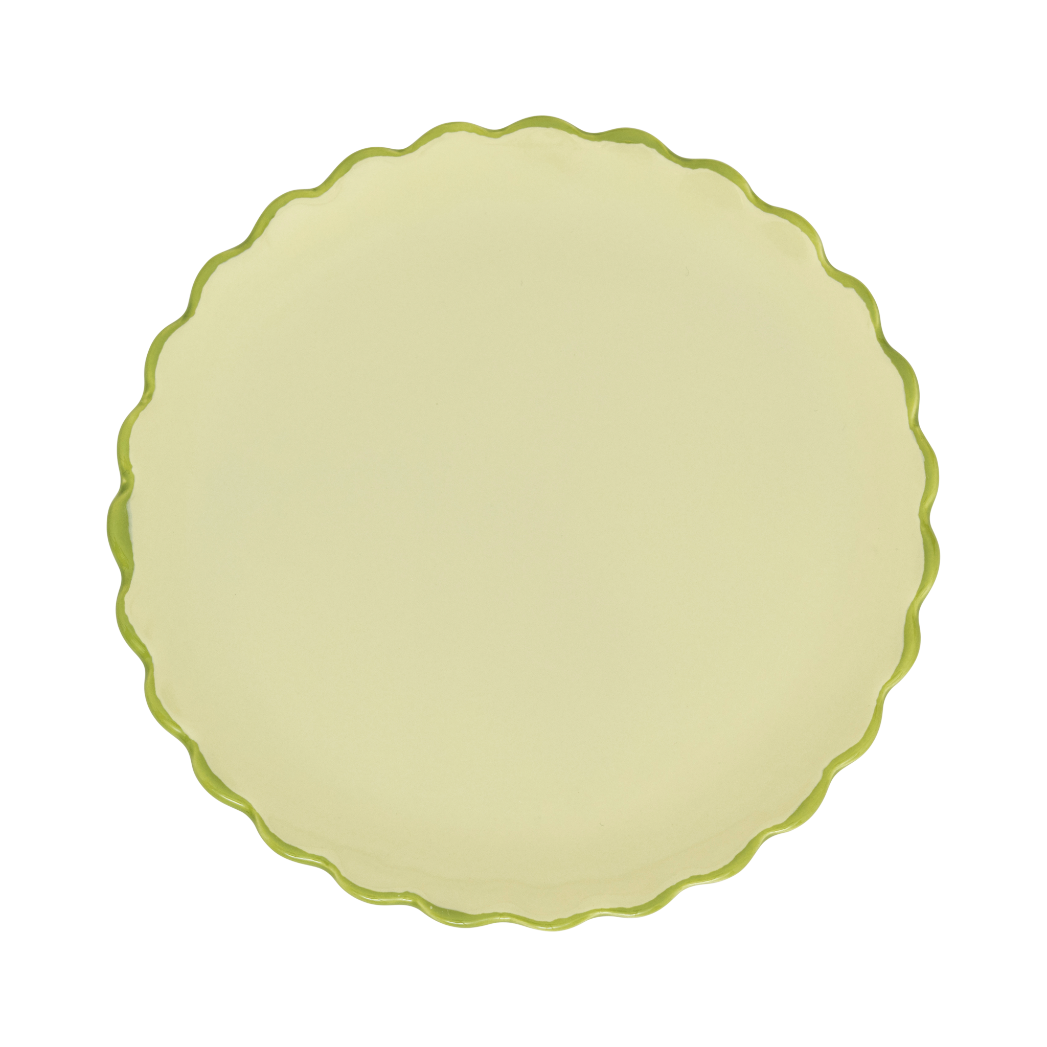 GOOD MORNING dessert plate green ceramic